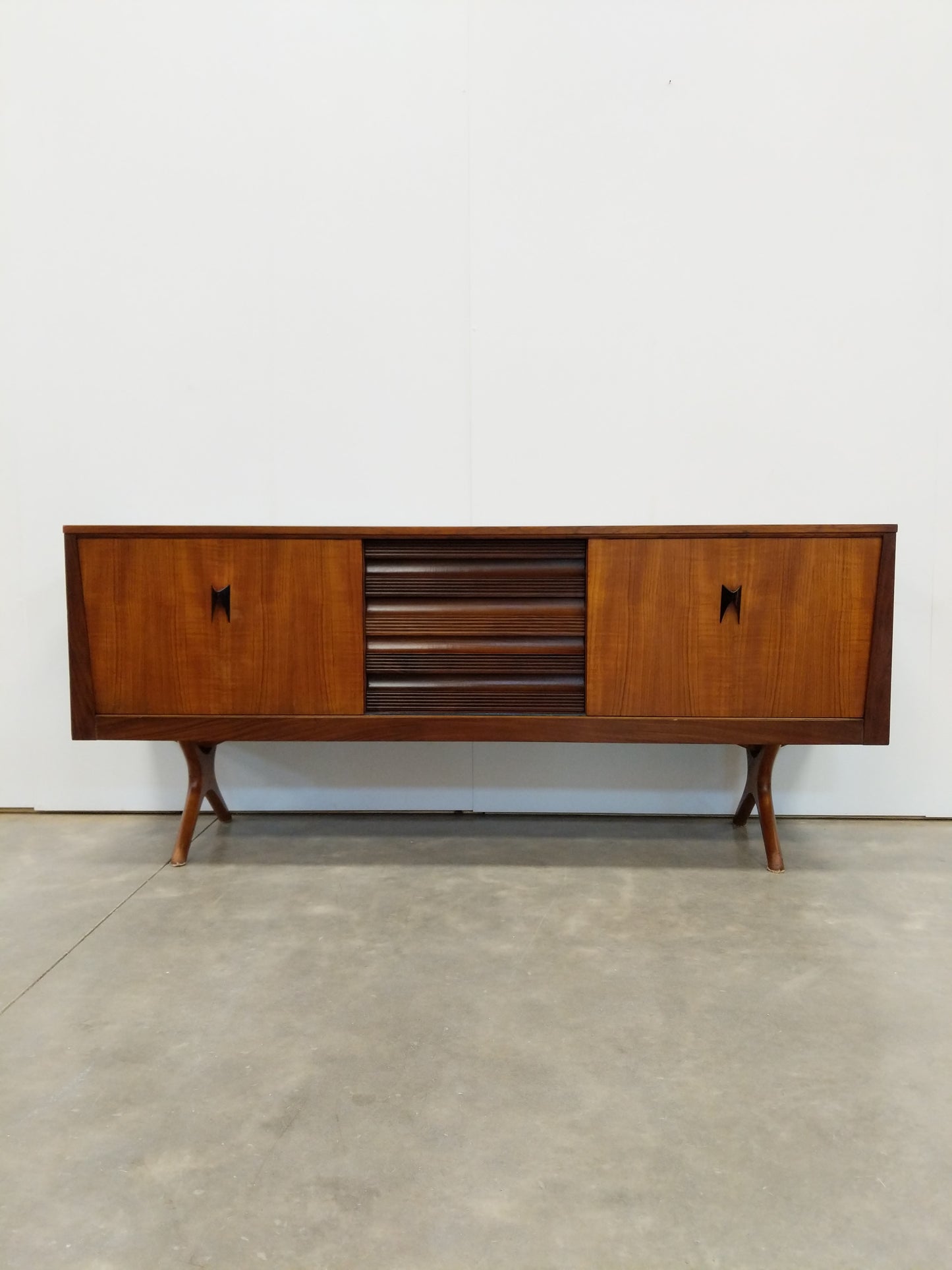 Vintage Mid Century Modern Teak Credenza by Elliotts of Newbury