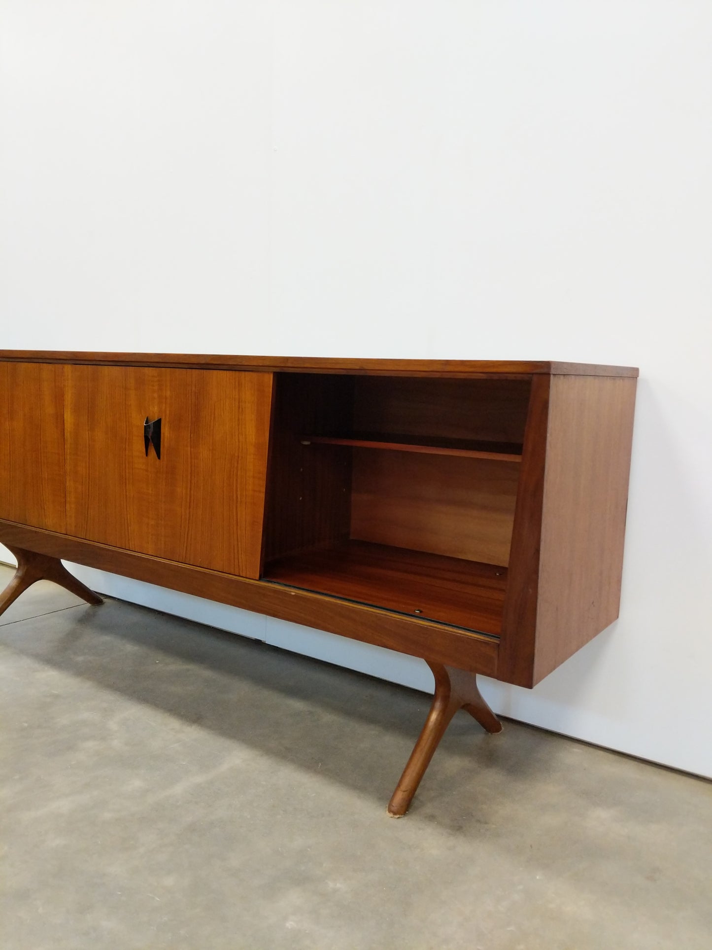 Vintage Mid Century Modern Teak Credenza by Elliotts of Newbury