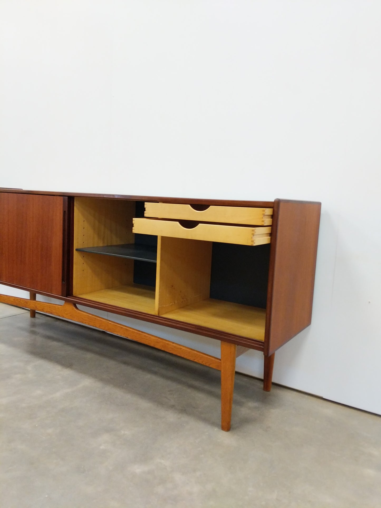 Vintage Swedish Mid Century Modern Teak Credenza by Ulferts