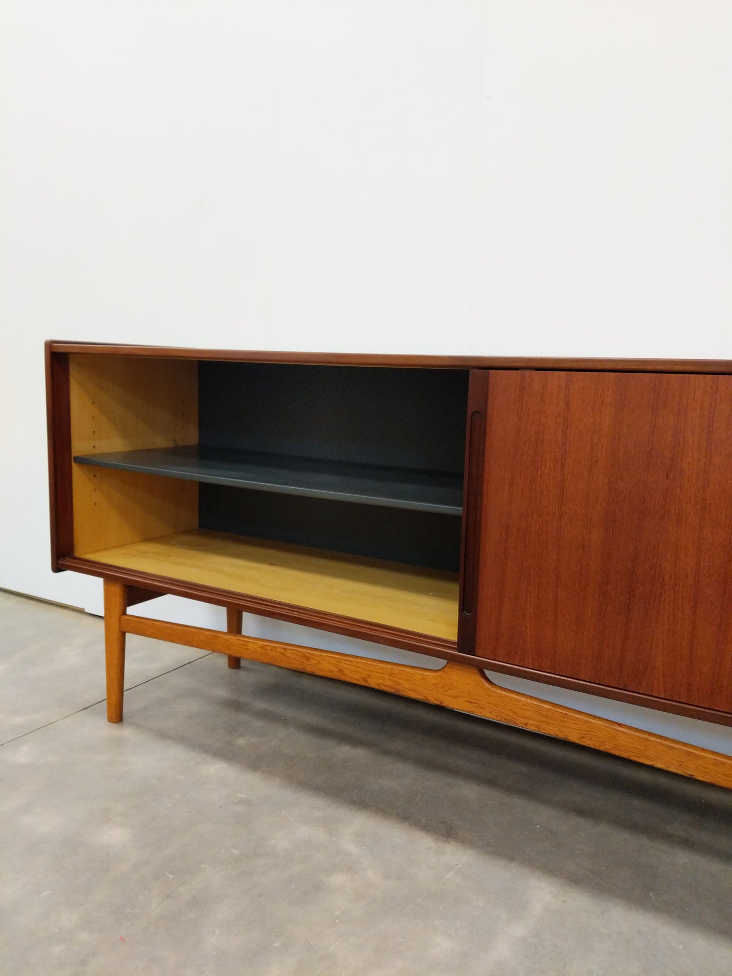 Vintage Swedish Mid Century Modern Teak Credenza by Ulferts