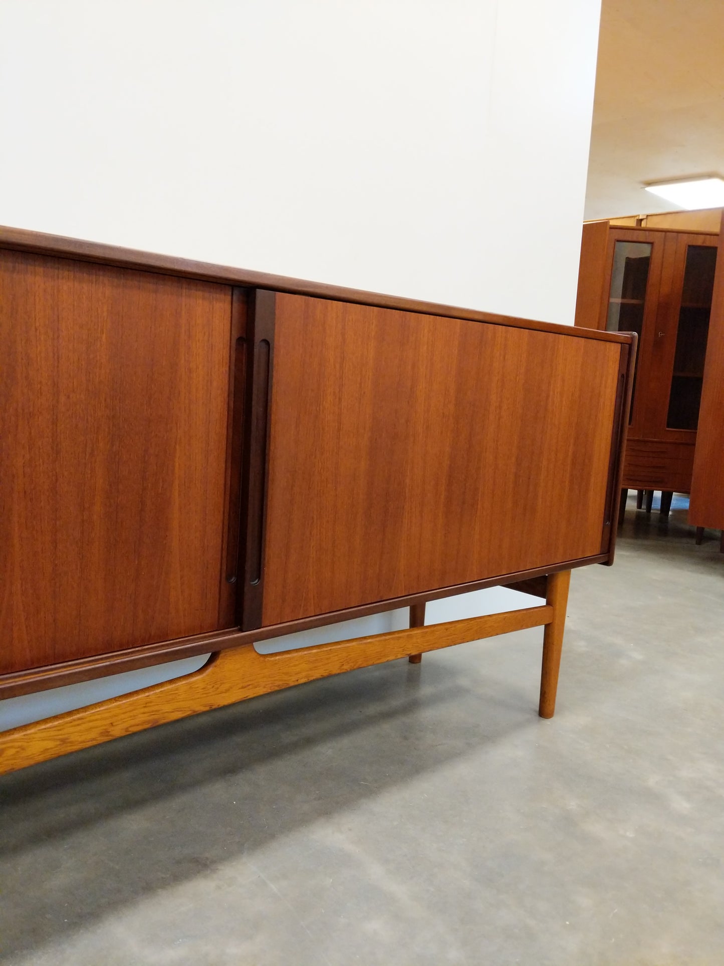 Vintage Swedish Mid Century Modern Teak Credenza by Ulferts