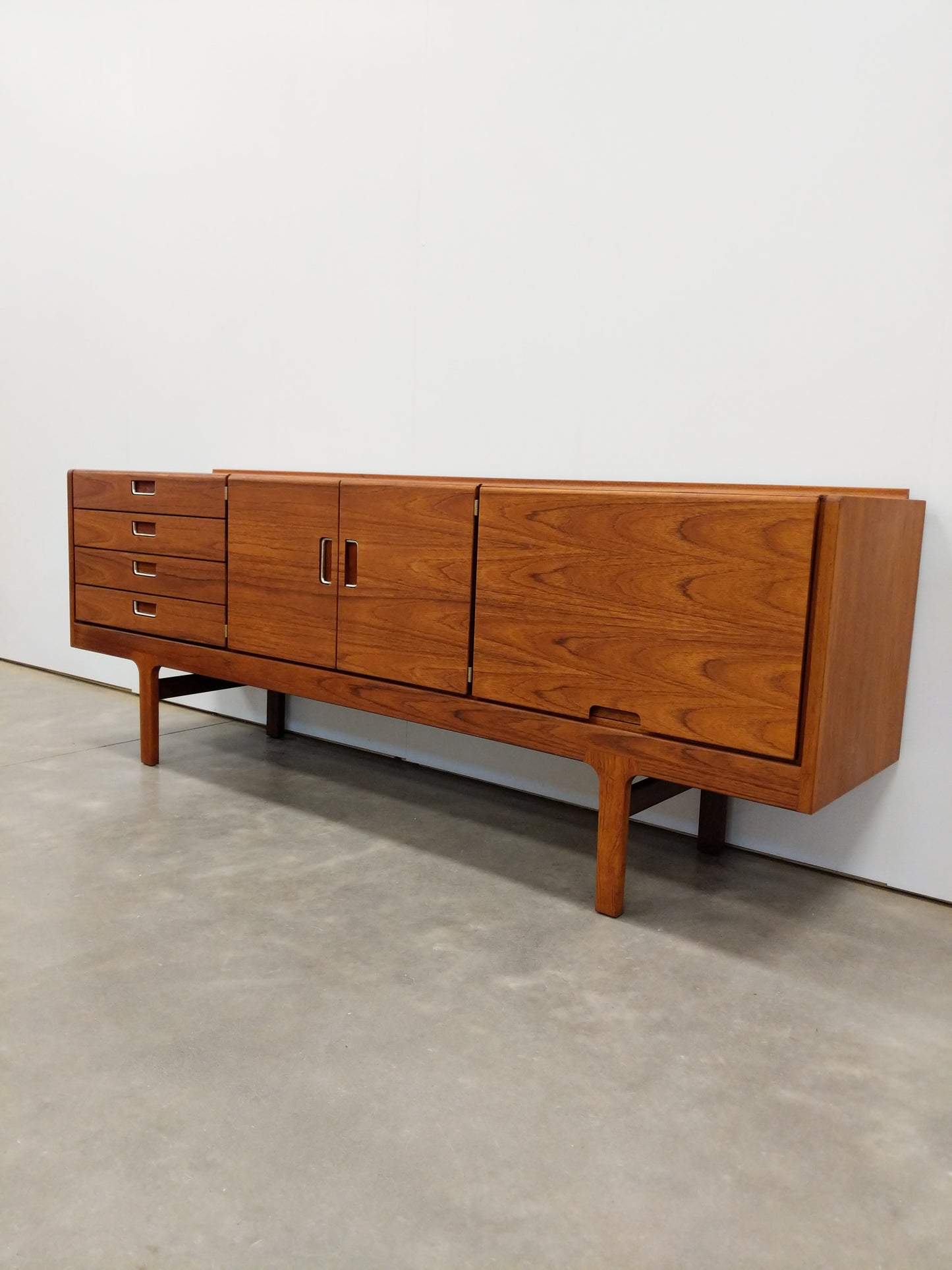 Vintage Mid Century Modern Teak Credenza by Meredew