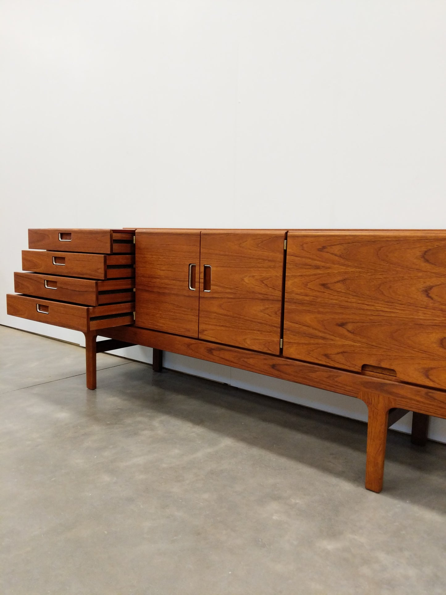 Vintage Mid Century Modern Teak Credenza by Meredew