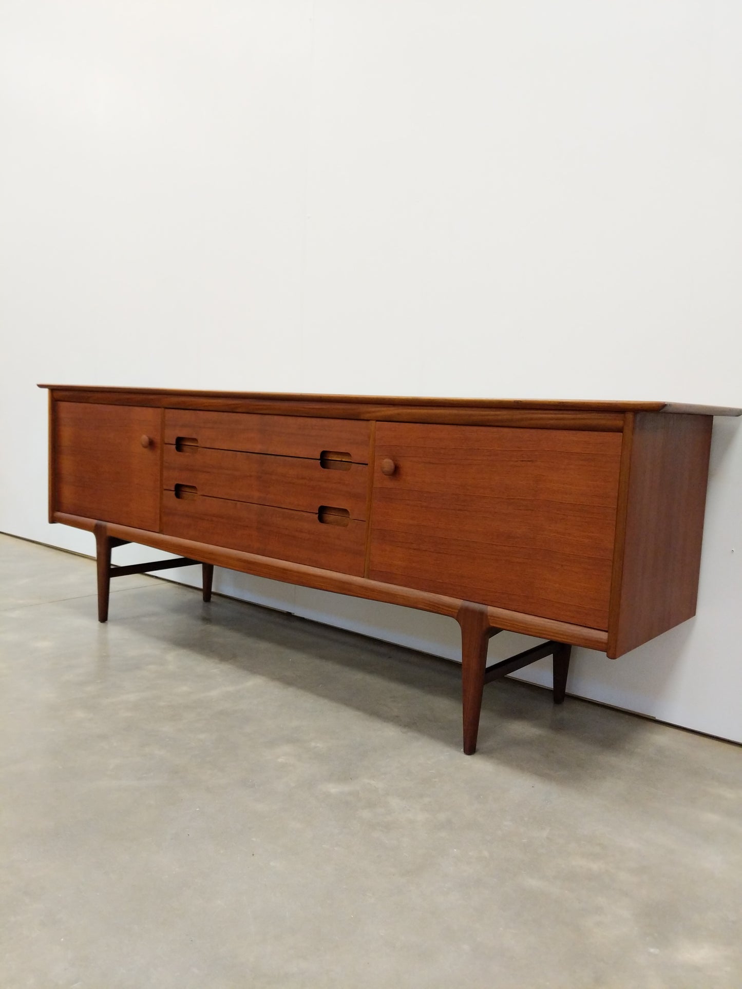 Vintage Mid Century Modern Teak Credenza by Younger