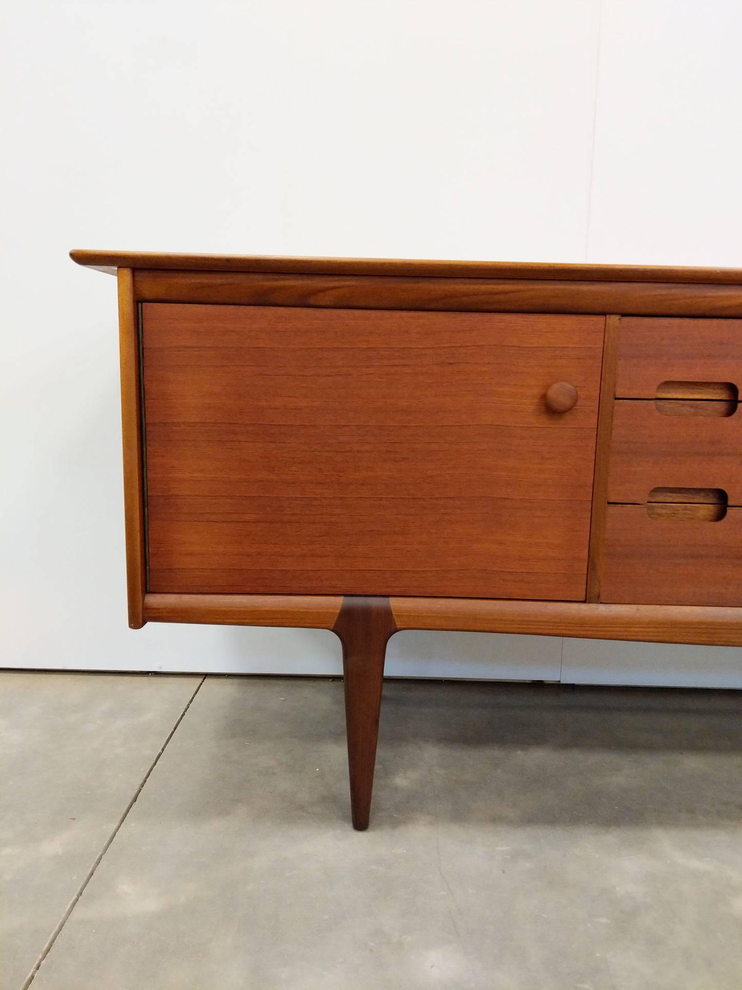 Vintage Mid Century Modern Teak Credenza by Younger