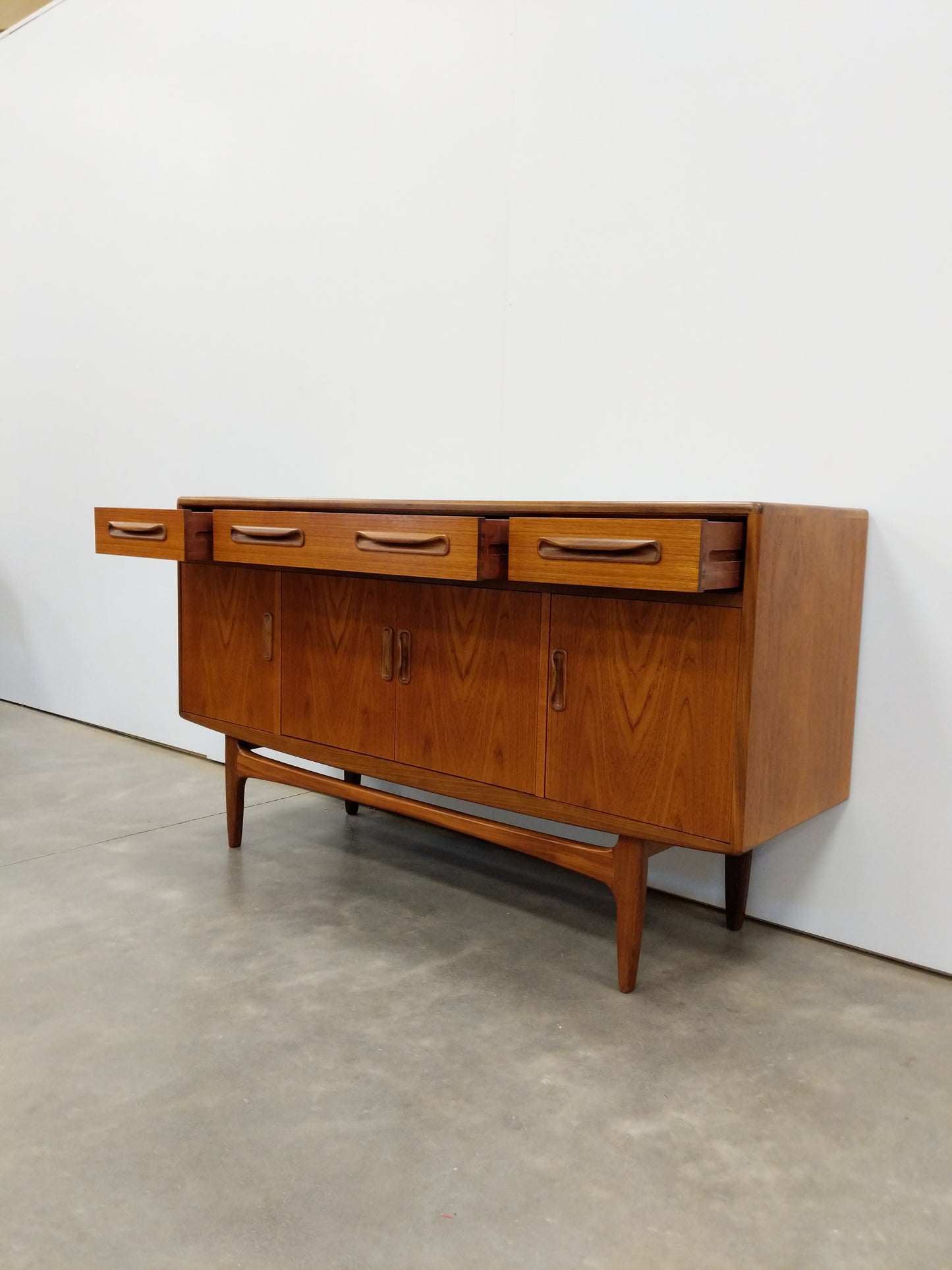 Vintage Mid Century Modern Teak Credenza / Sideboard by G Plan