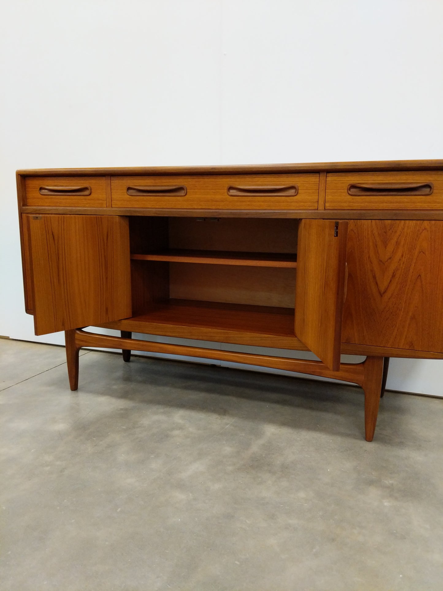 Vintage Mid Century Modern Teak Credenza / Sideboard by G Plan
