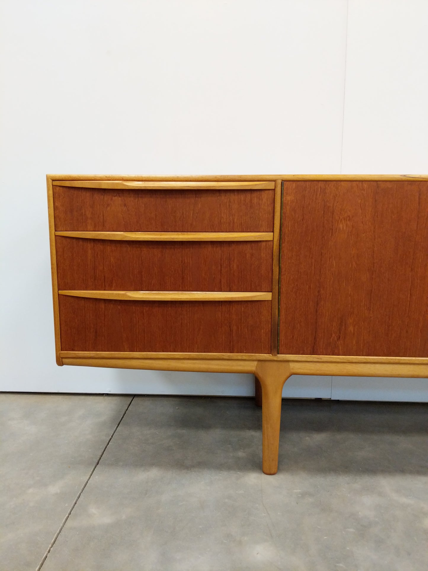 Vintage Mid Century Modern Teak Credenza by McIntosh