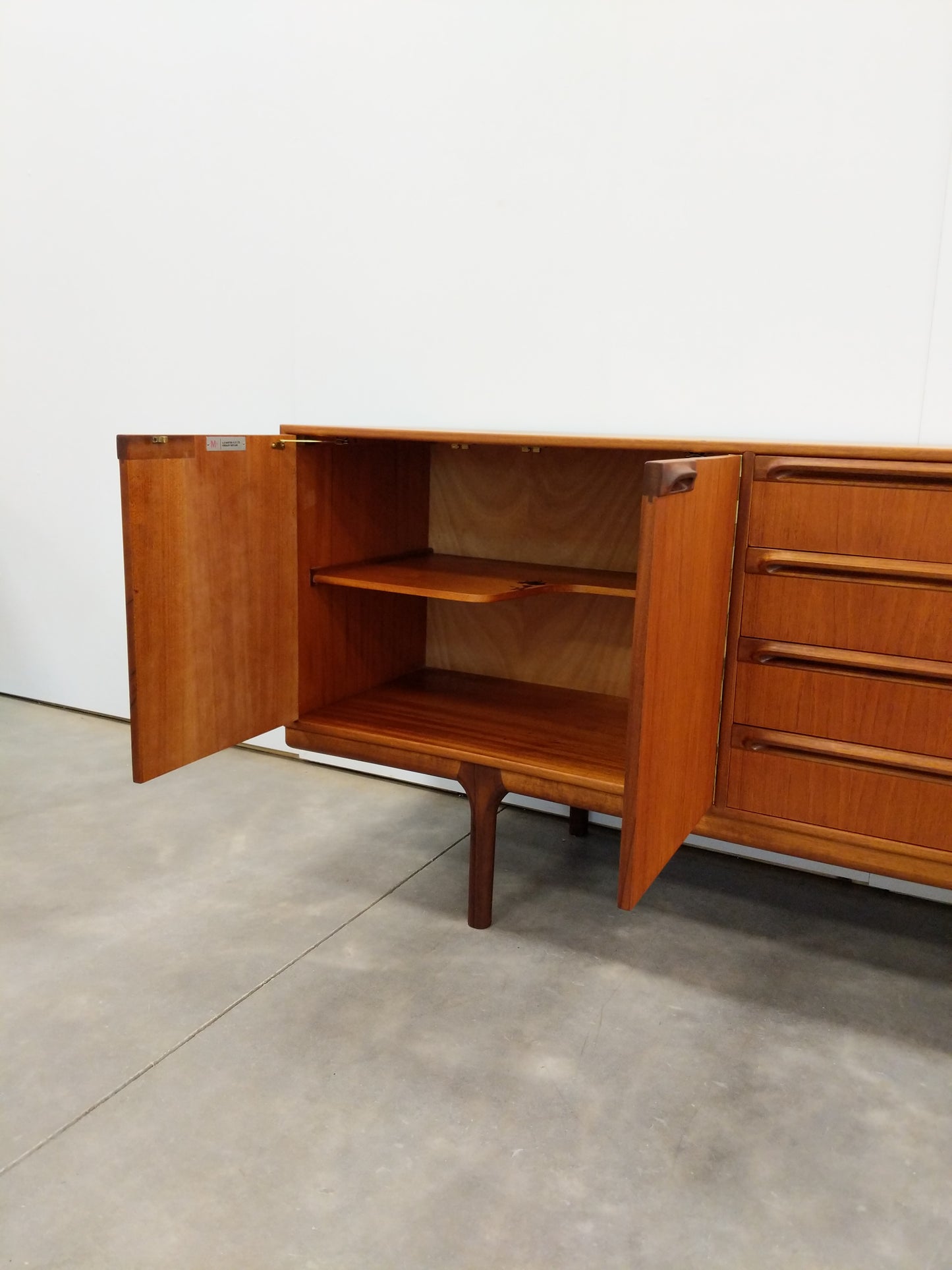 Vintage Mid Century Modern Teak Credenza by McIntosh