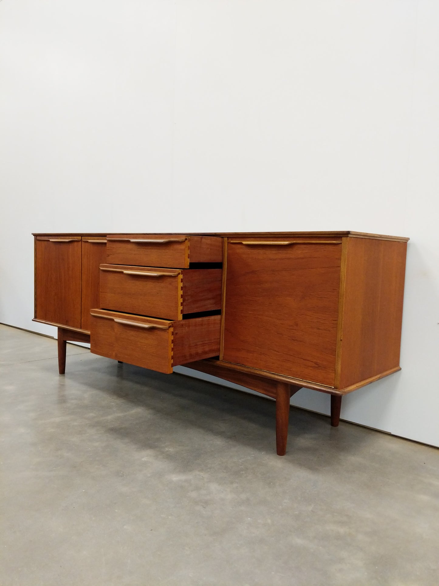 Vintage Mid Century Modern Teak Credenza by Morris of Glasgow