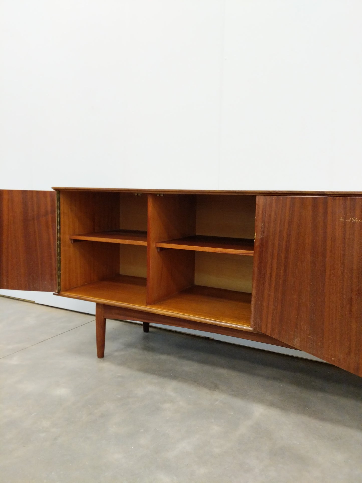 Vintage Mid Century Modern Teak Credenza by Morris of Glasgow