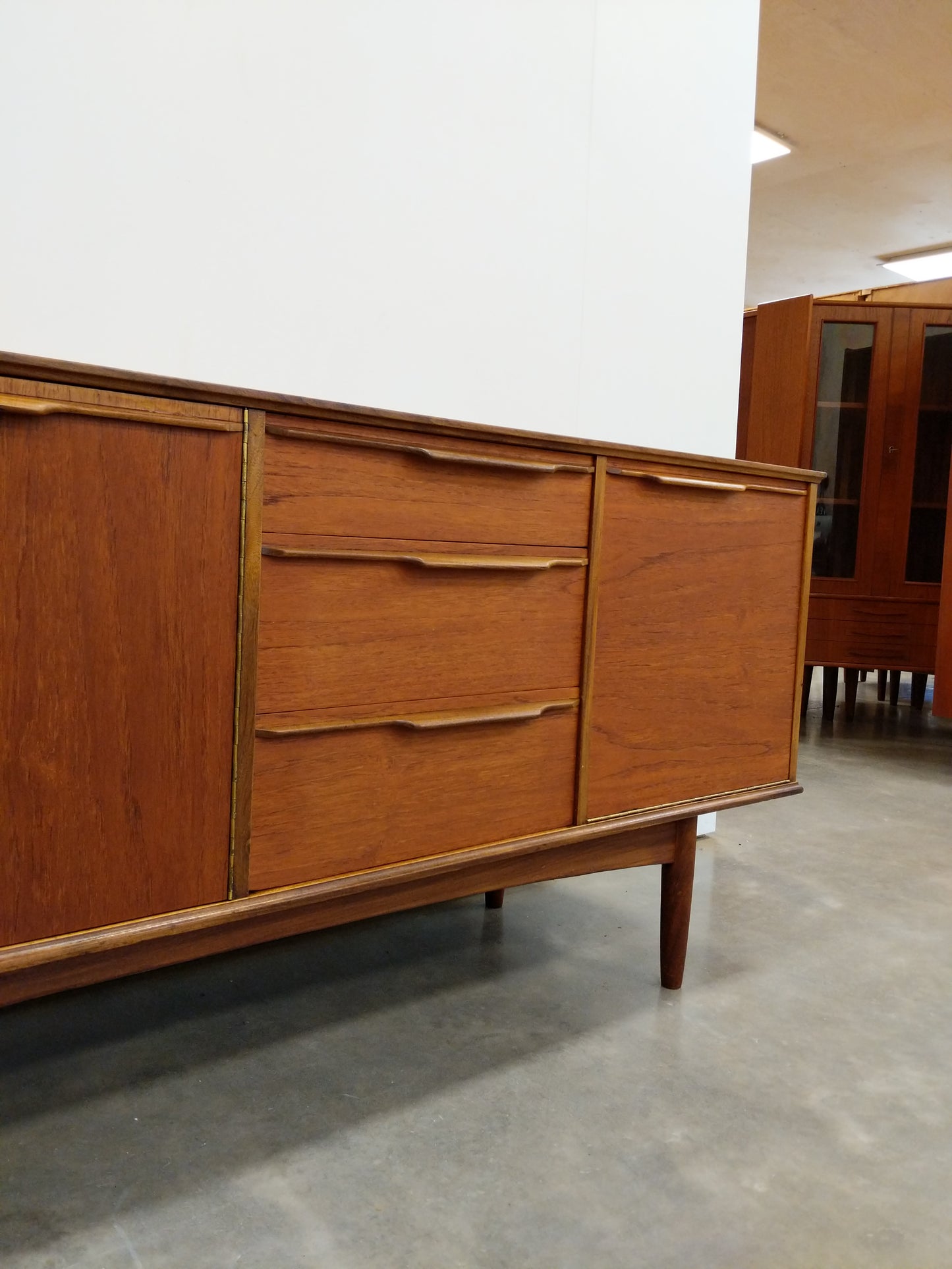 Vintage Mid Century Modern Teak Credenza by Morris of Glasgow
