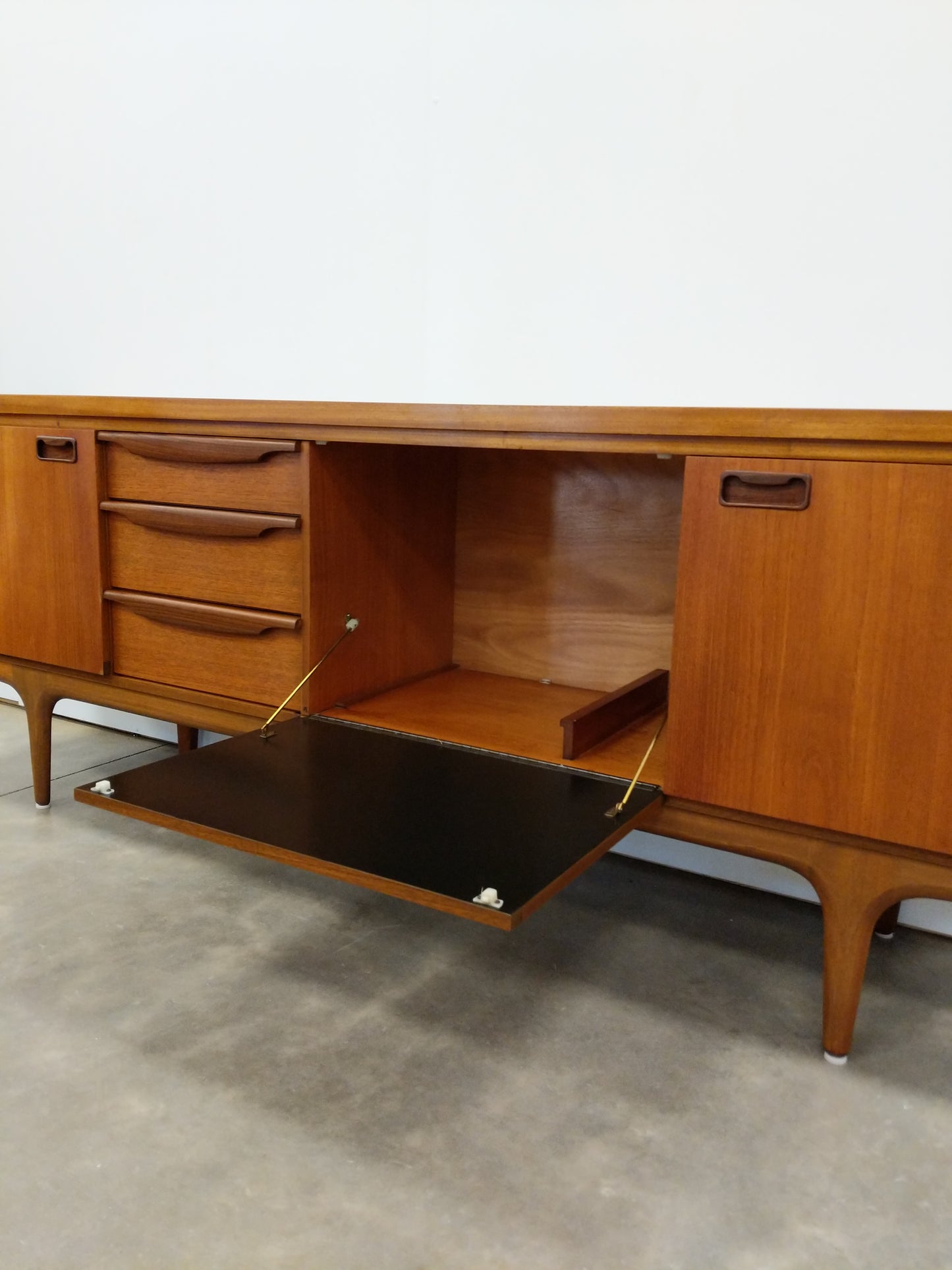 Vintage Mid Century Modern Teak Credenza by Greaves & Thomas