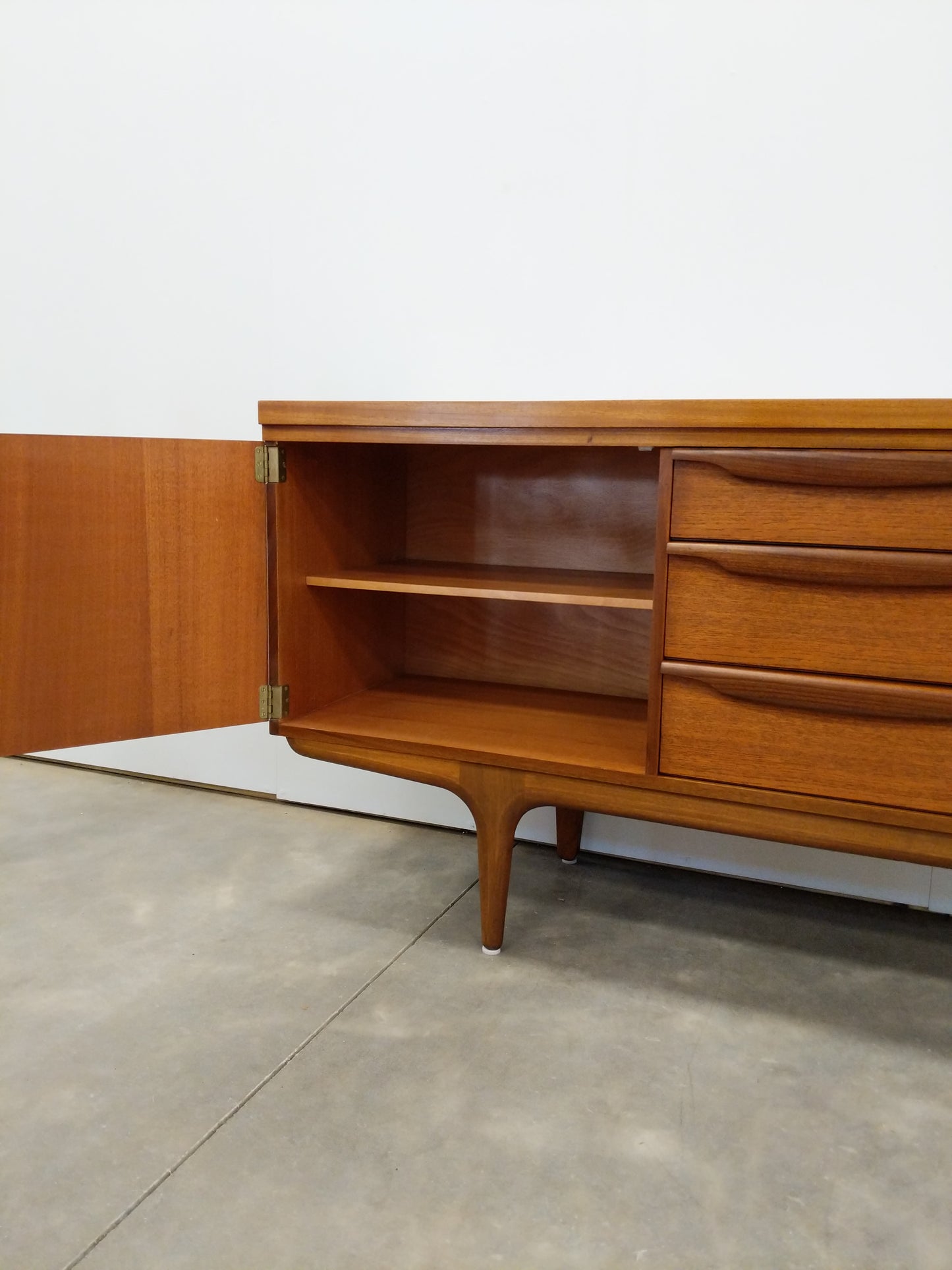 Vintage Mid Century Modern Teak Credenza by Greaves & Thomas