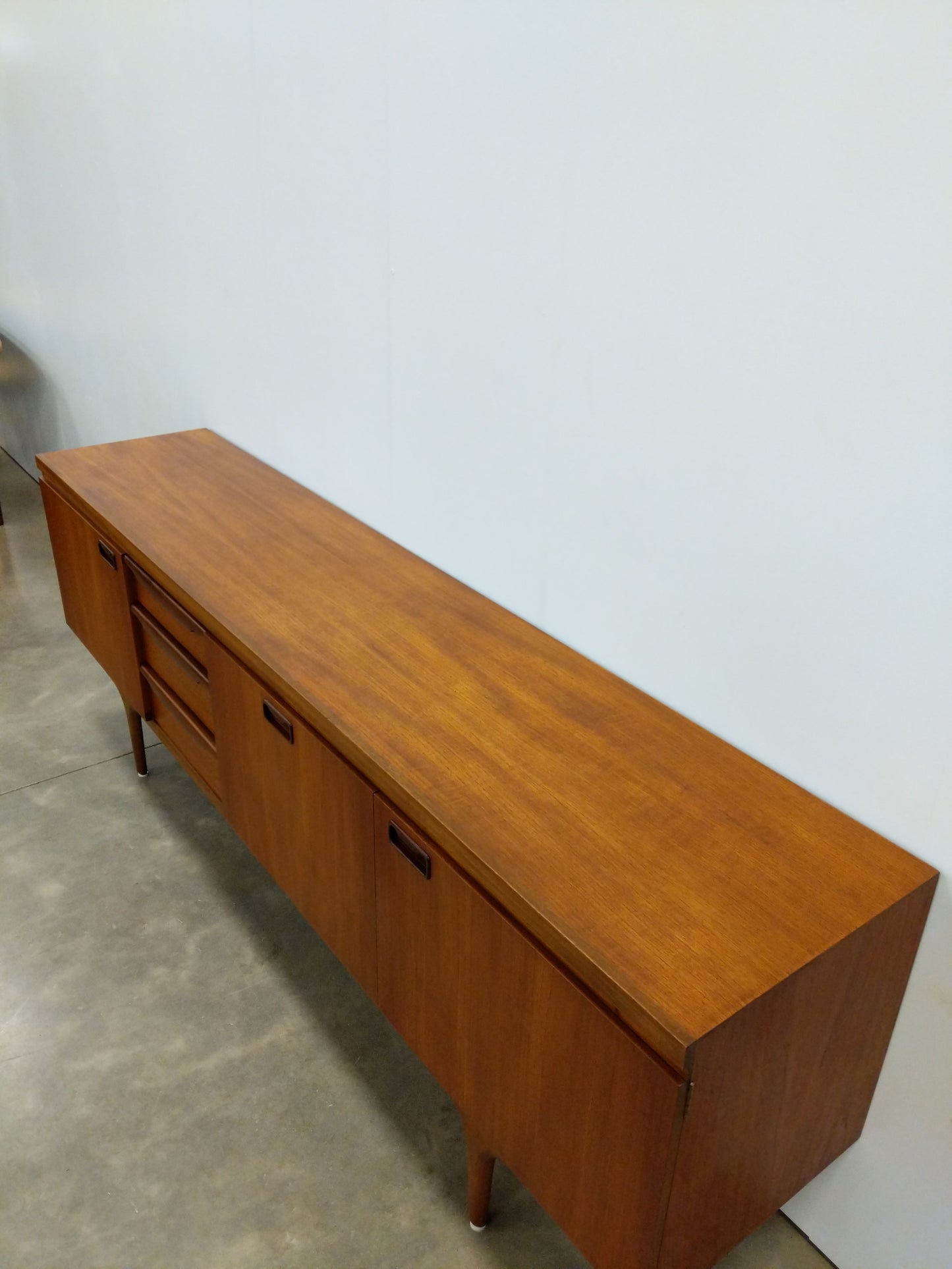 Vintage Mid Century Modern Teak Credenza by Greaves & Thomas
