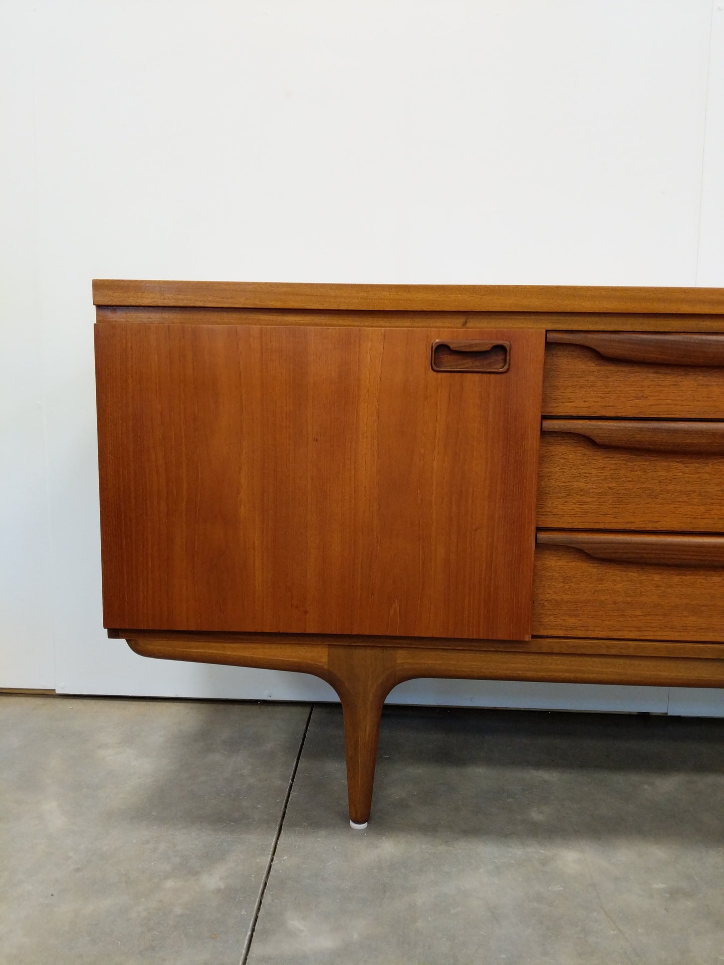 Vintage Mid Century Modern Teak Credenza by Greaves & Thomas