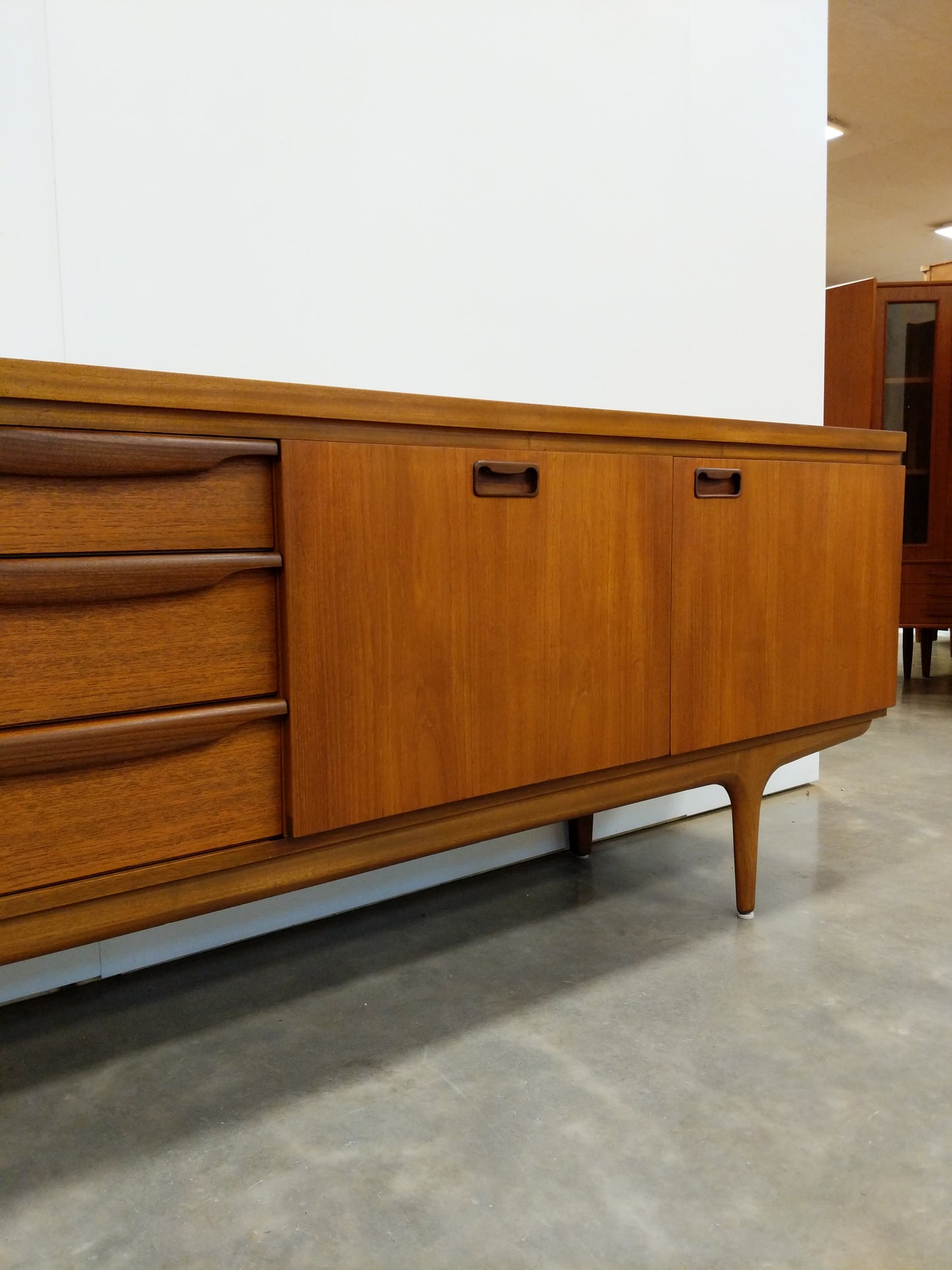 Vintage Mid Century Modern Teak Credenza by Greaves & Thomas