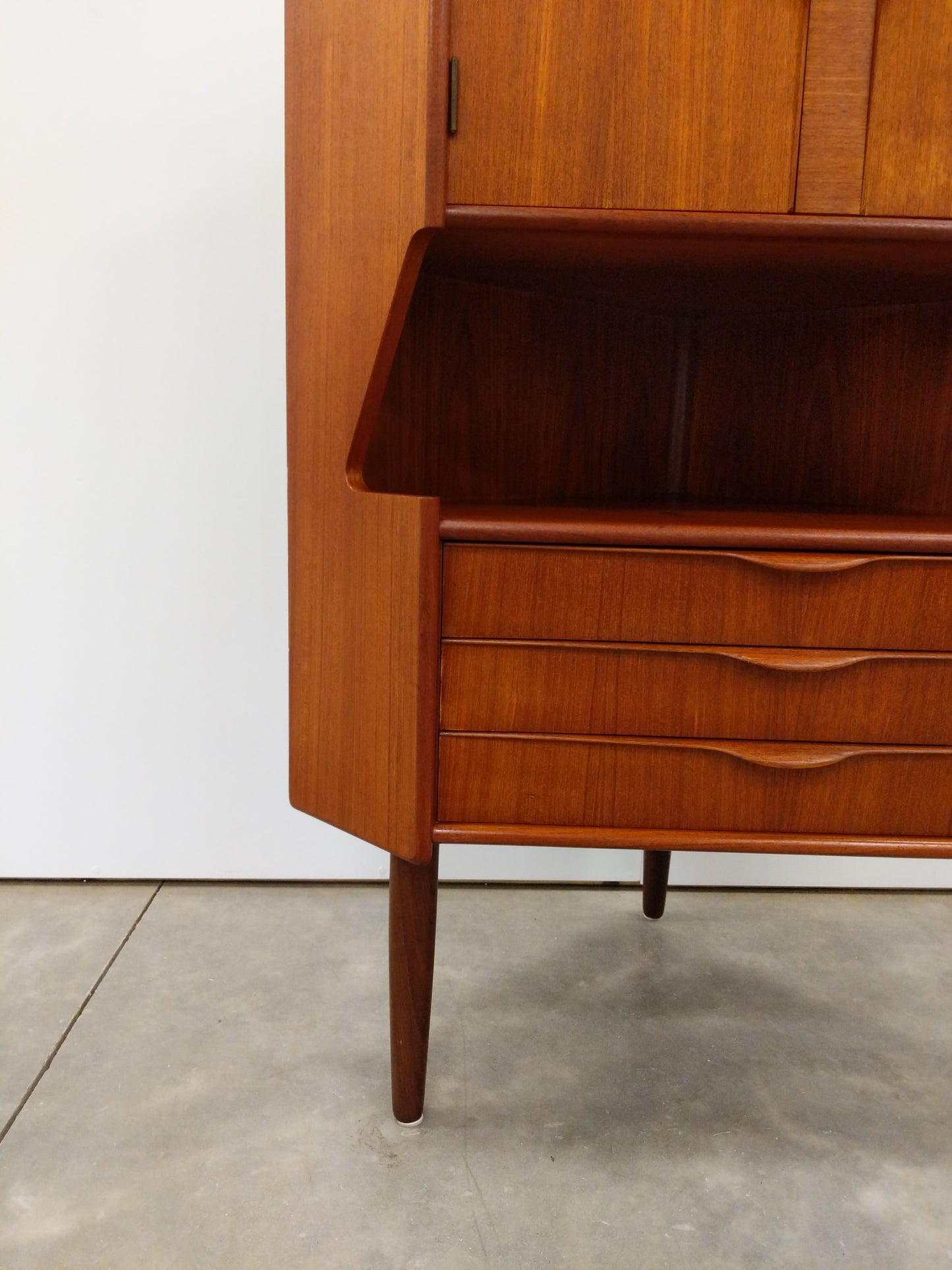 Vintage Danish Modern Teak Corner Cabinet by Gunni Omann