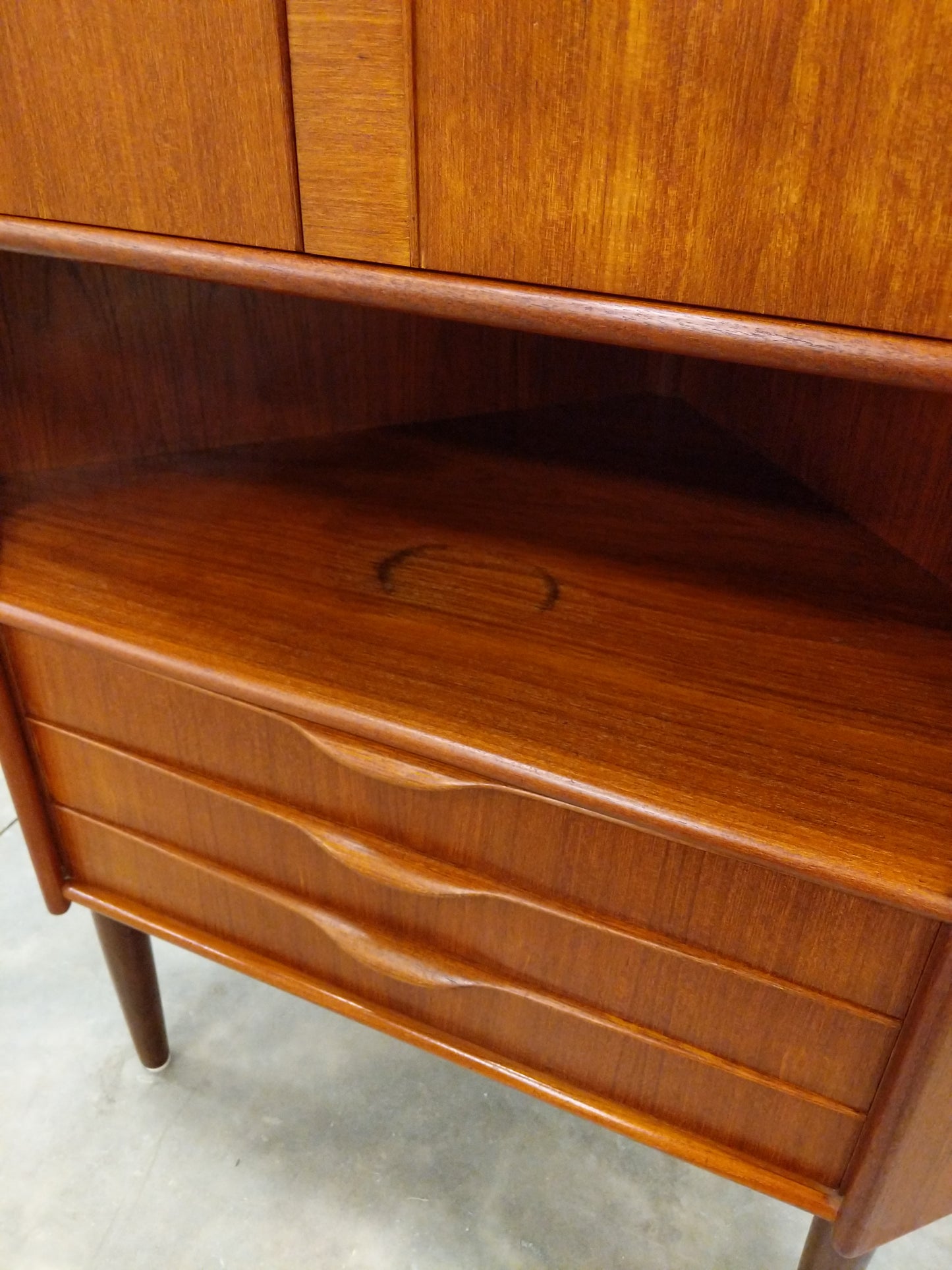 Vintage Danish Modern Teak Corner Cabinet by Gunni Omann
