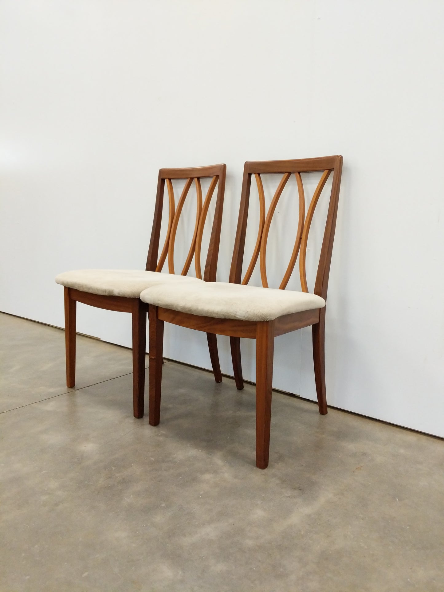 Pair of Vintage Mid Century Modern Dining Chairs by G Plan