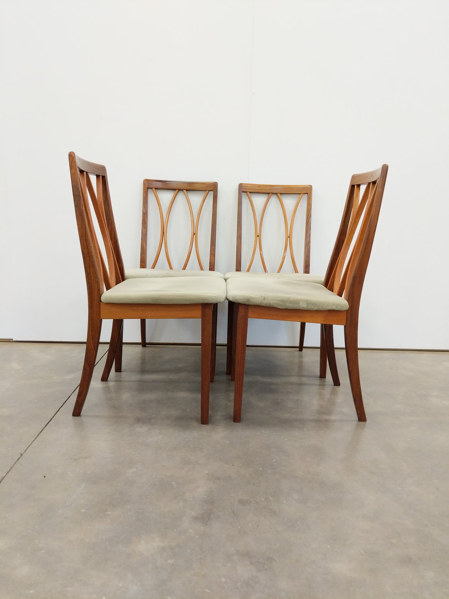 Set of 4 Vintage Mid Century Modern Dining Chairs by G Plan