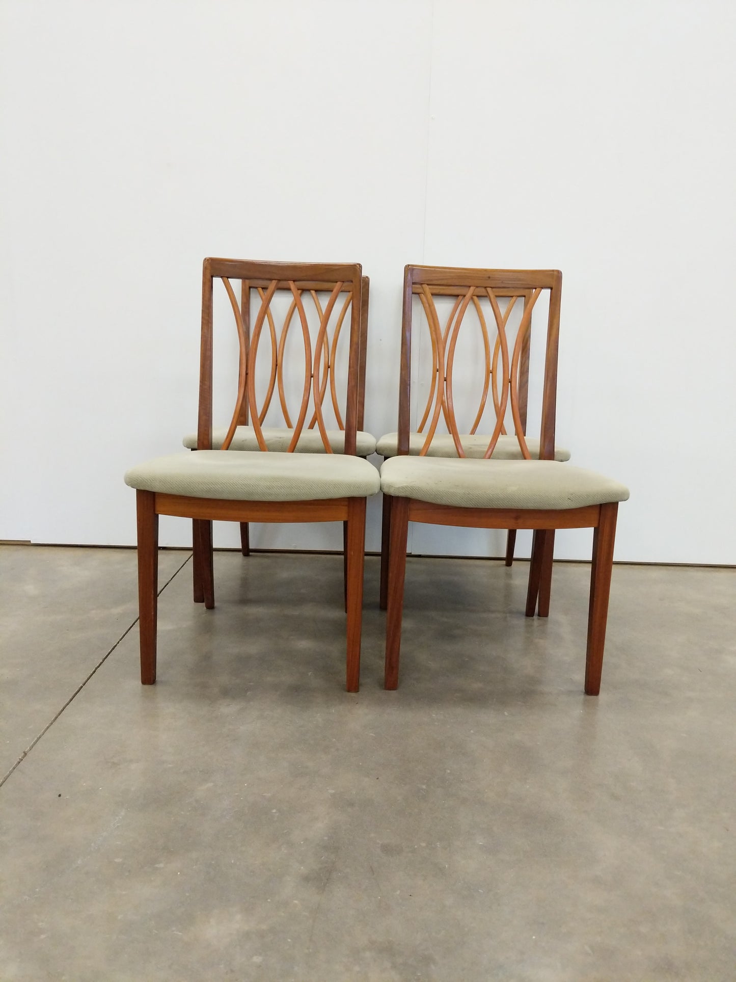 Set of 4 Vintage Mid Century Modern Dining Chairs by G Plan