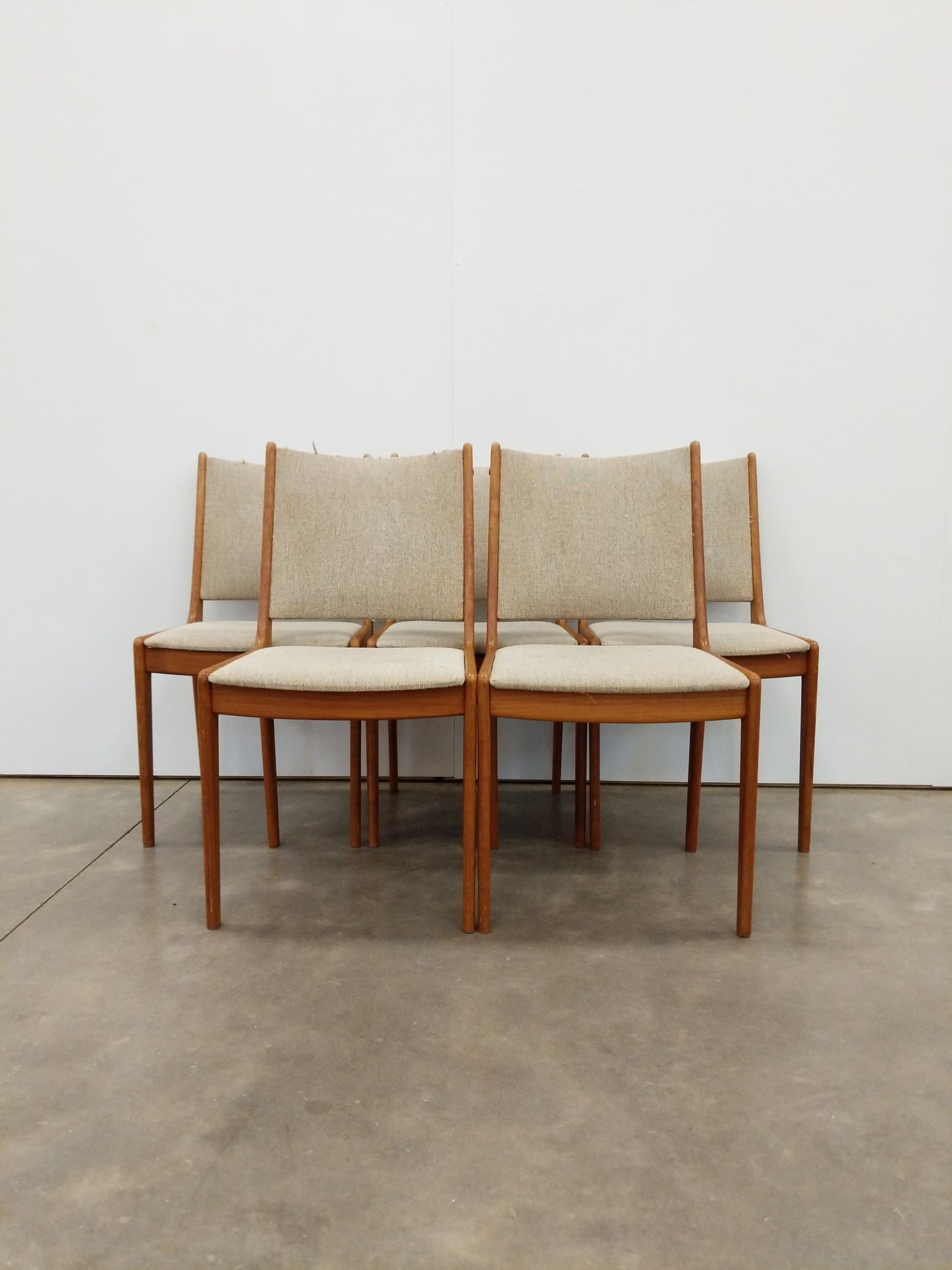 Set of 5 Vintage Danish Modern Dining Chairs by Johannes Andersen