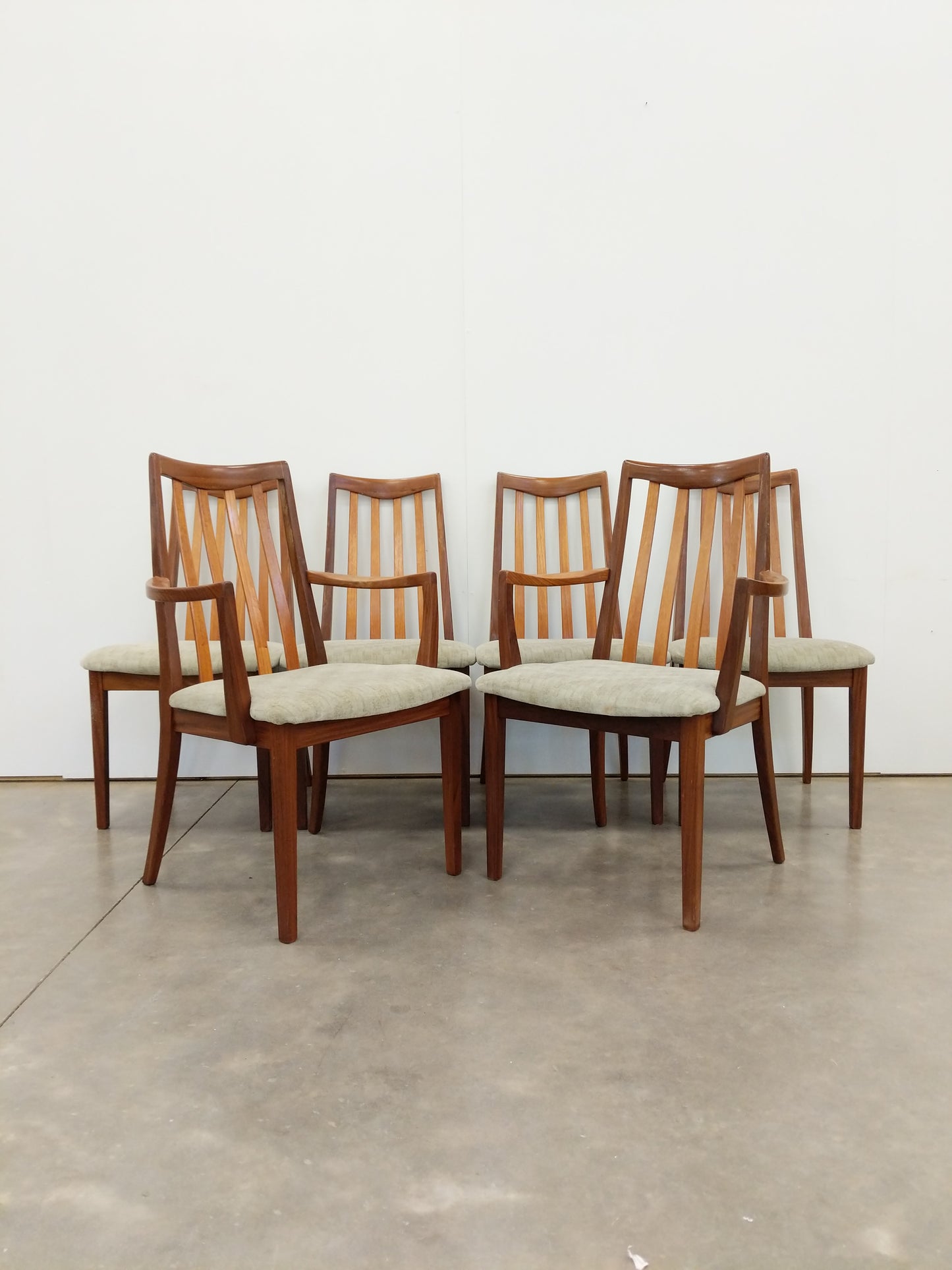 Set of 6 Vintage Mid Century Modern Dining Chairs by G Plan