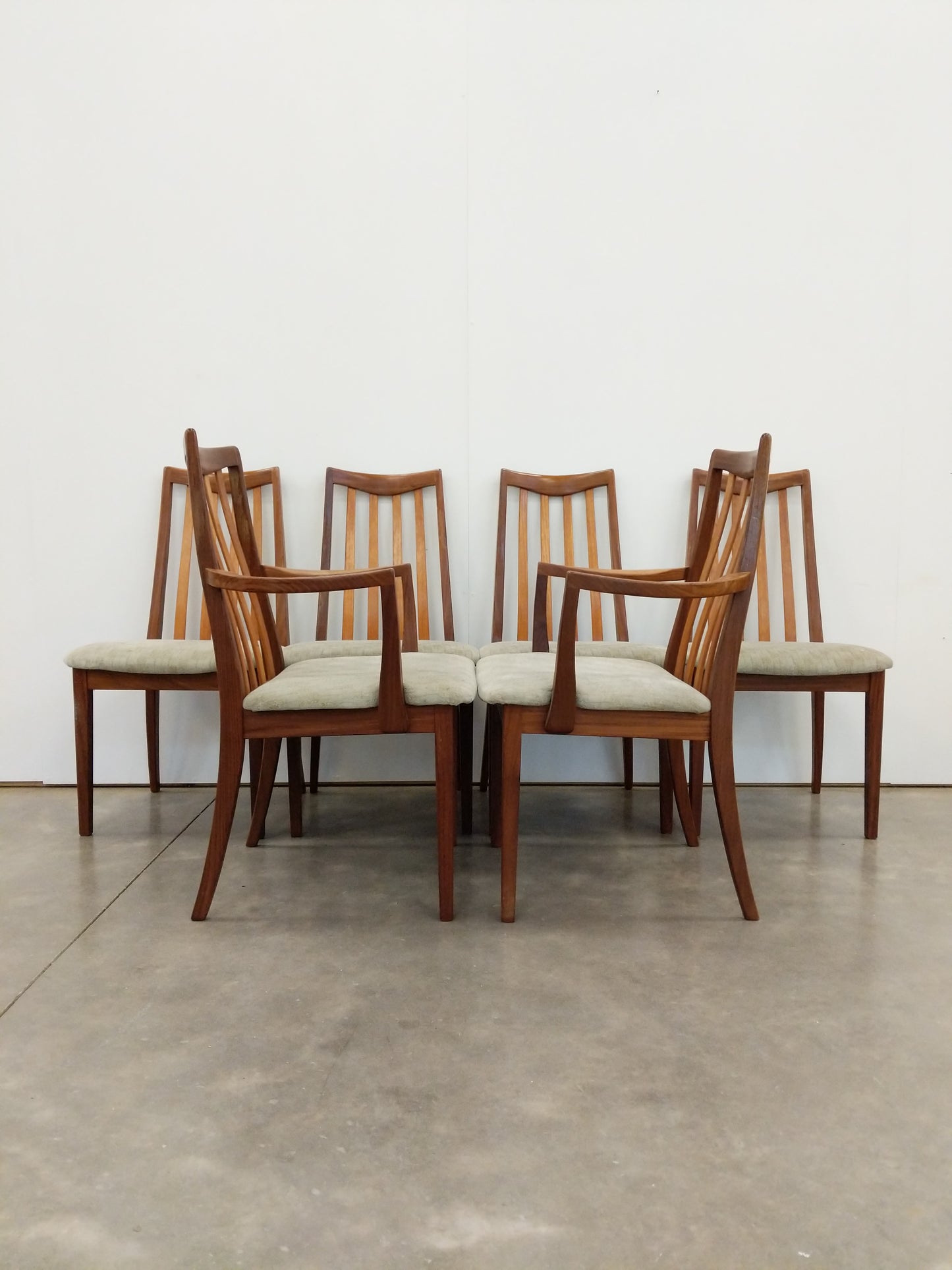 Set of 6 Vintage Mid Century Modern Dining Chairs by G Plan