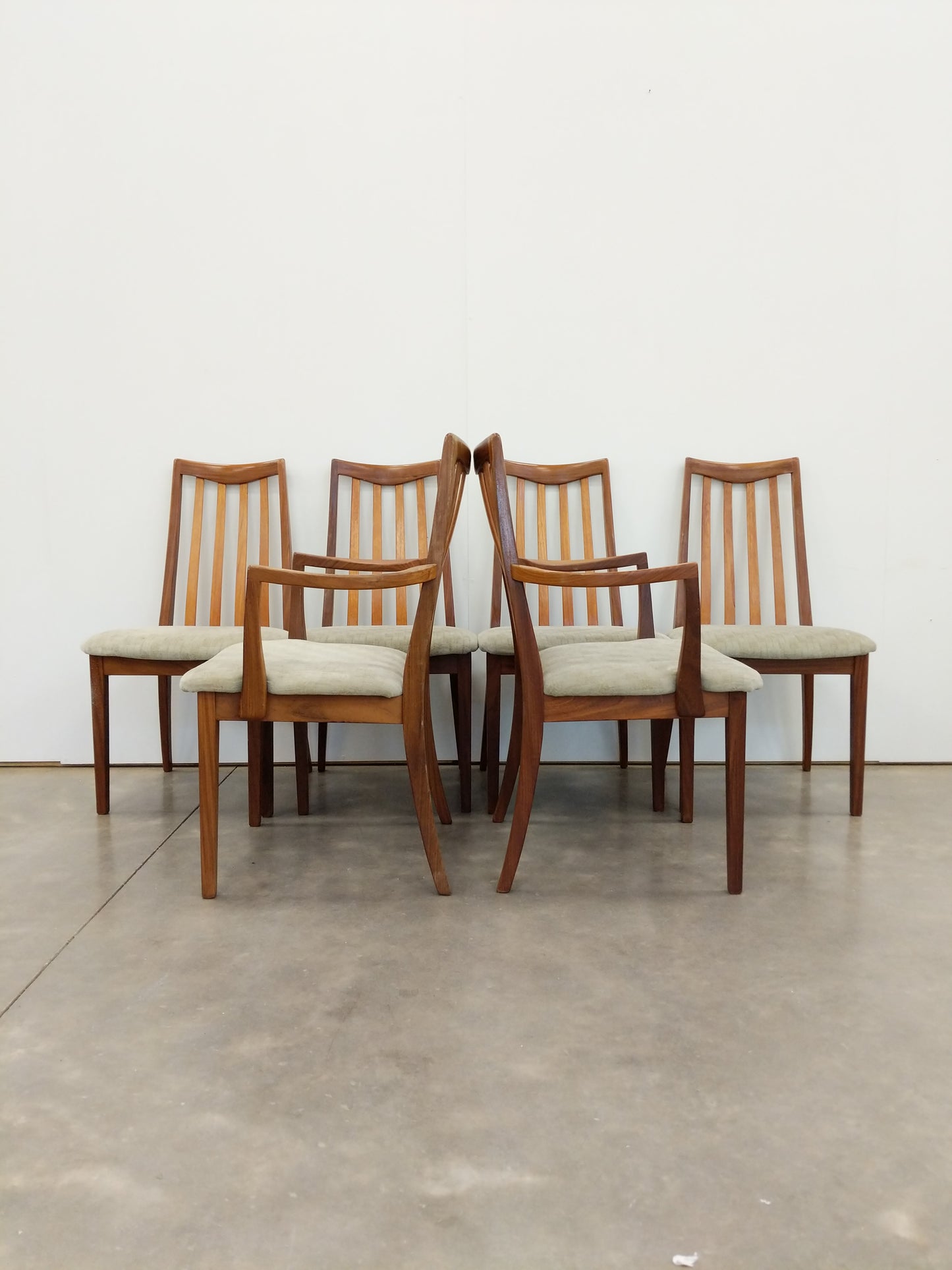 Set of 6 Vintage Mid Century Modern Dining Chairs by G Plan