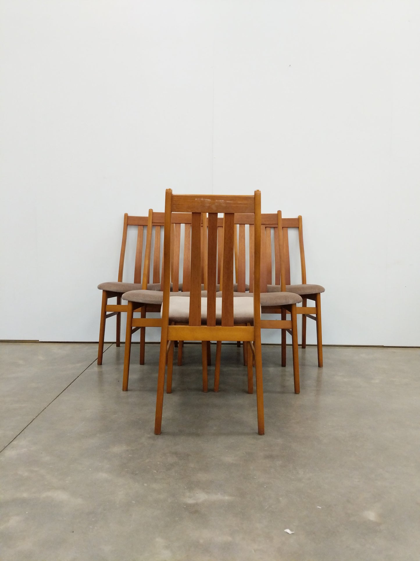 Set of 6 Vintage Danish Modern Dining Chairs by Farstrup