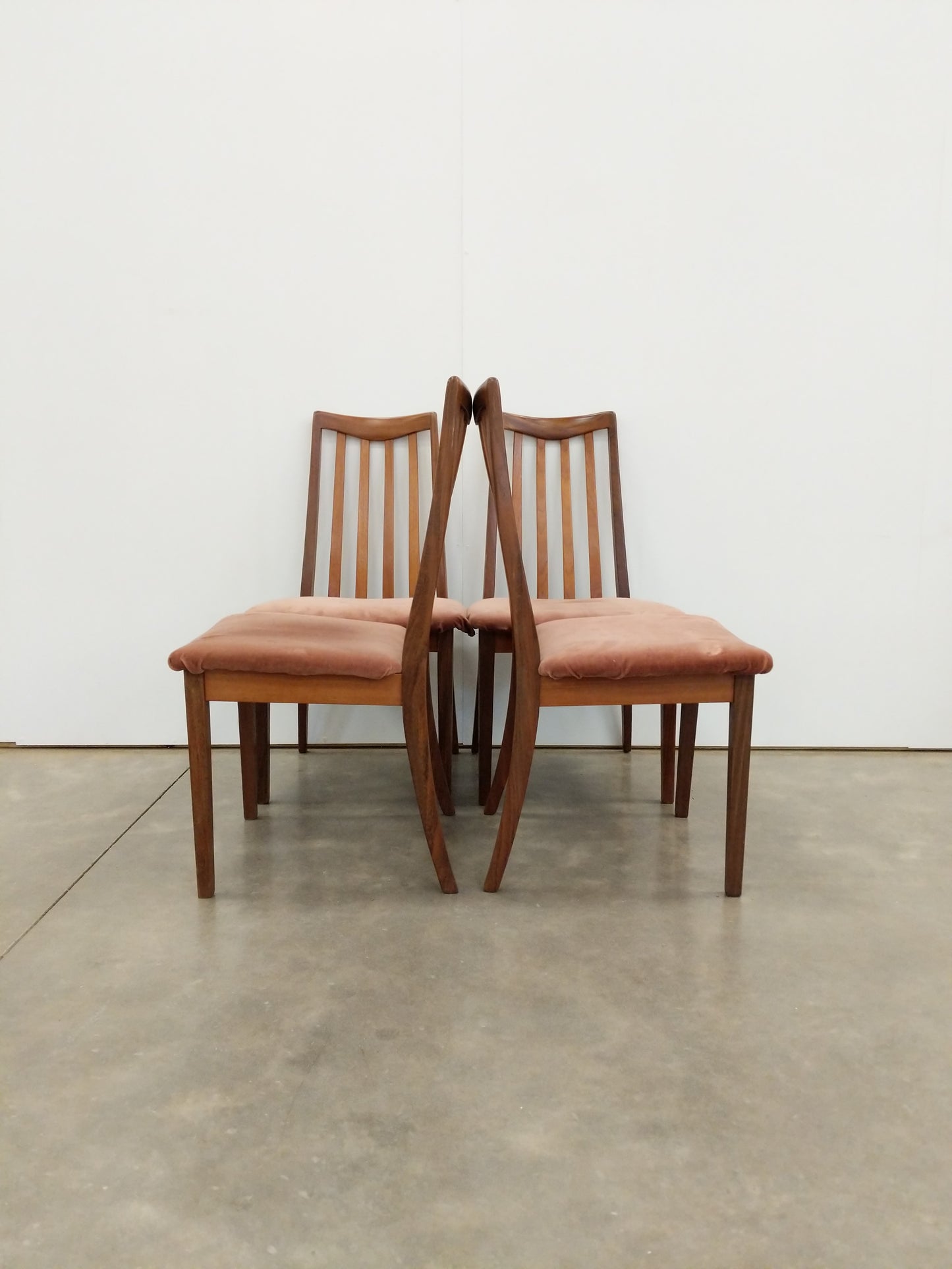 Set of 4 Vintage Mid Century Modern Dining Chairs by G Plan