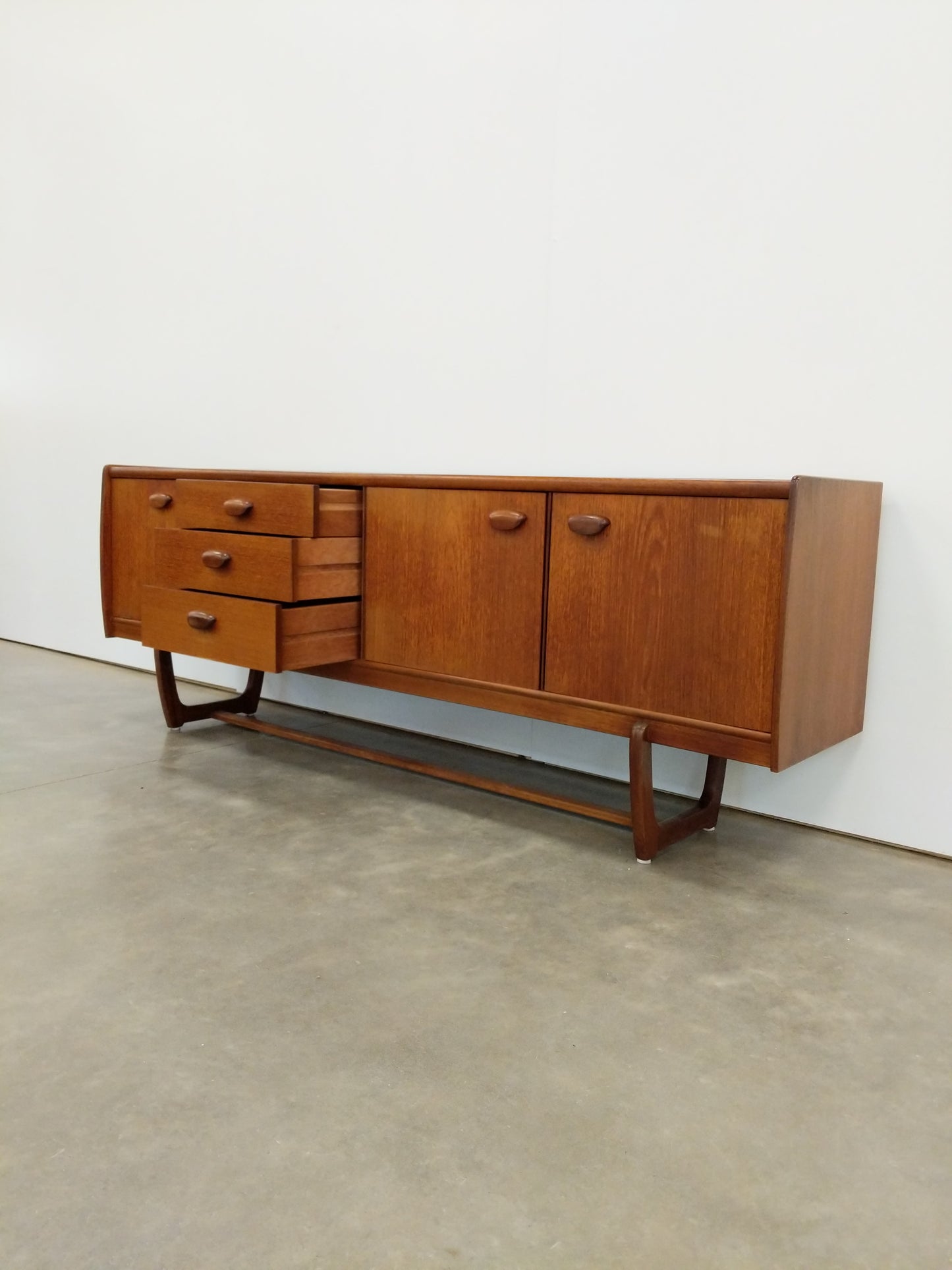 Vintage Mid Century Modern Teak Credenza by Portwood