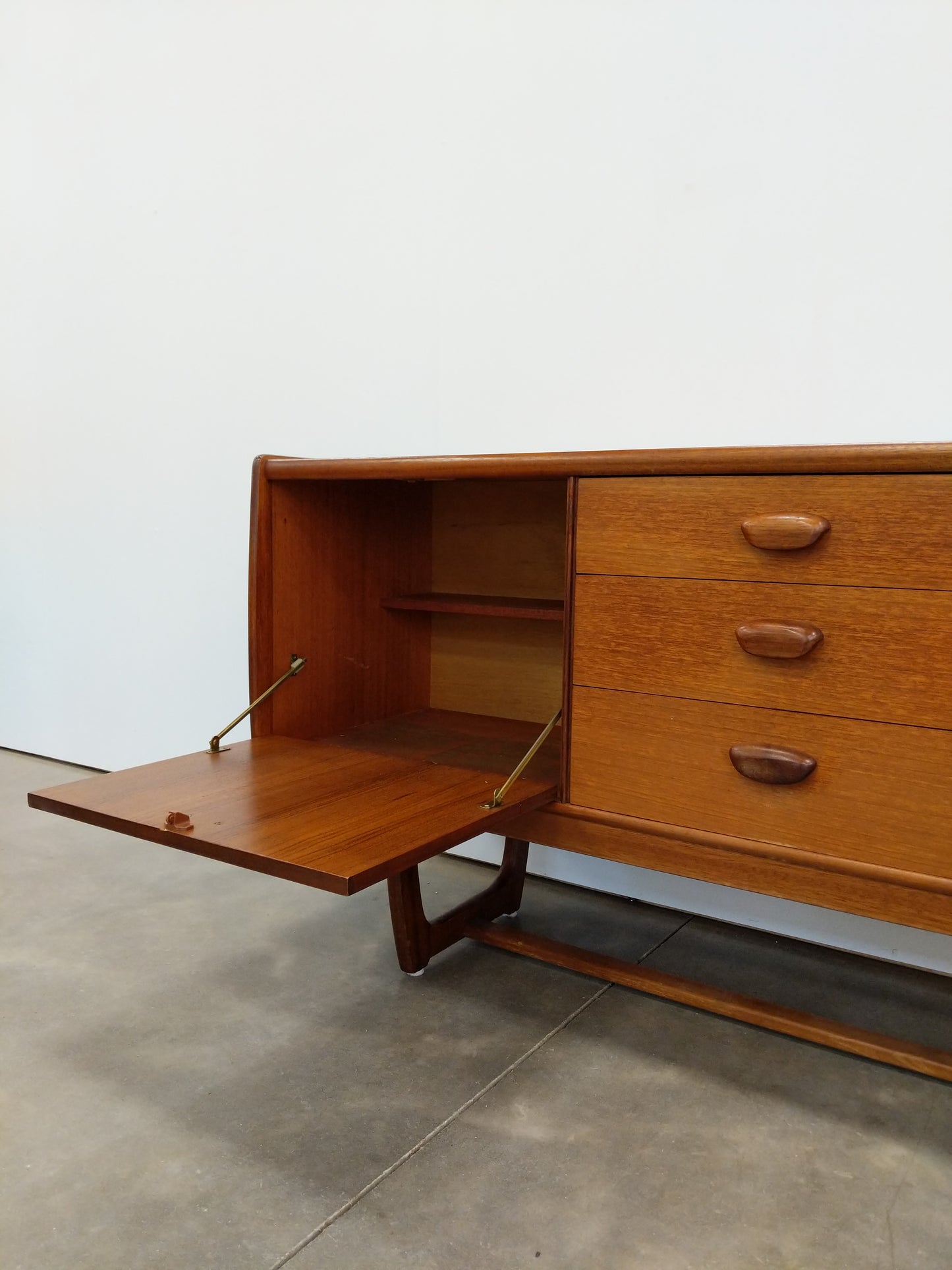 Vintage Mid Century Modern Teak Credenza by Portwood