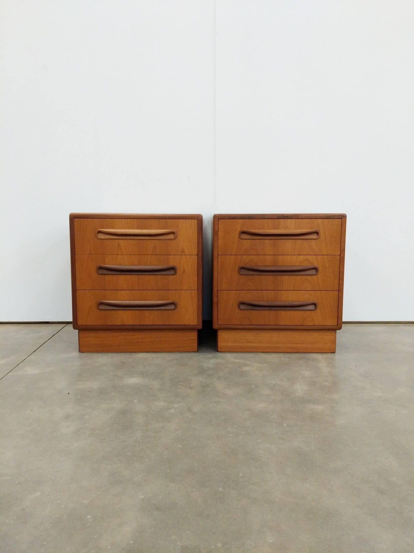 Pair of Vintage Mid Century Modern Teak Nightstands by G Plan