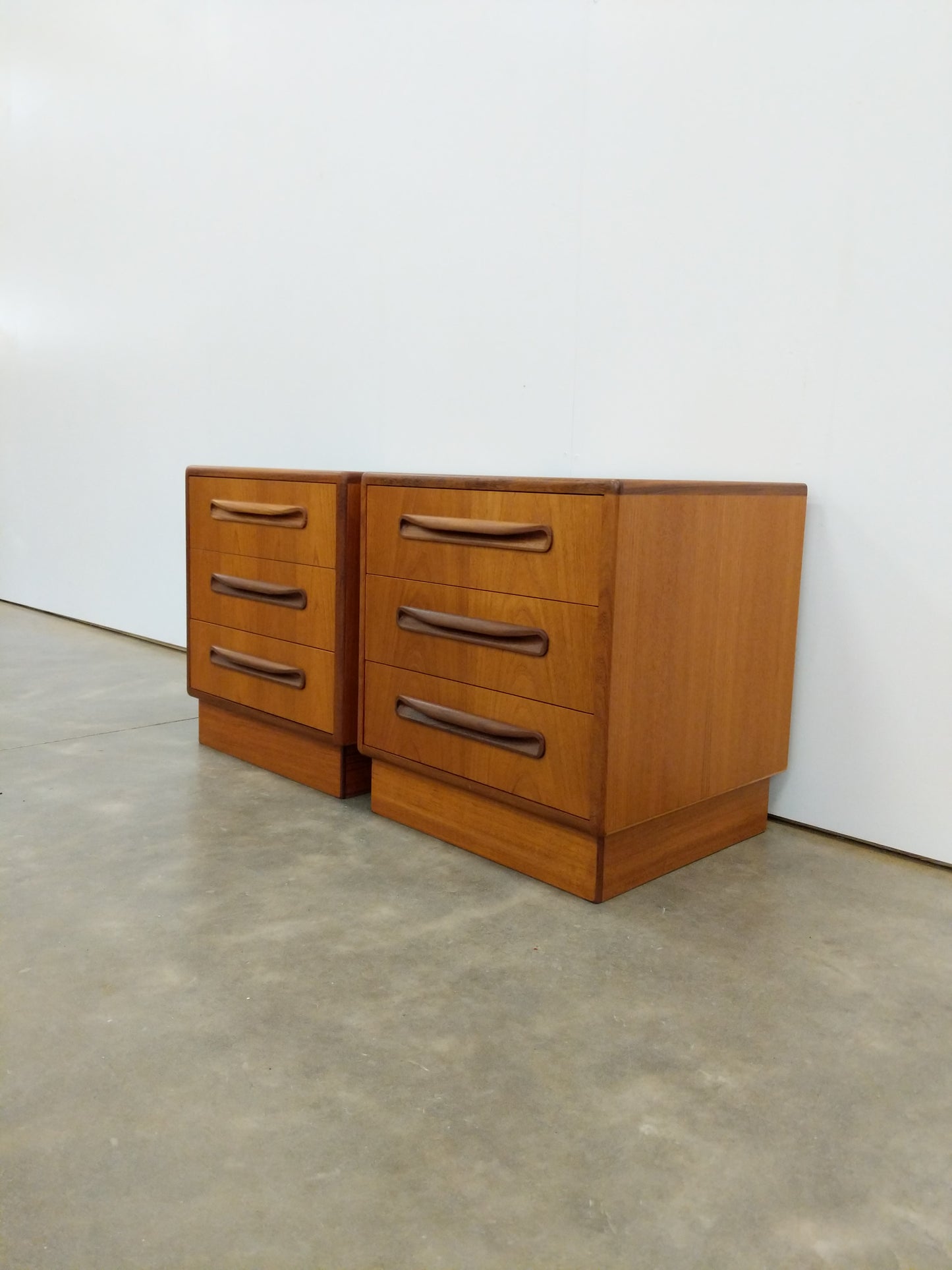 Pair of Vintage Mid Century Modern Teak Nightstands by G Plan