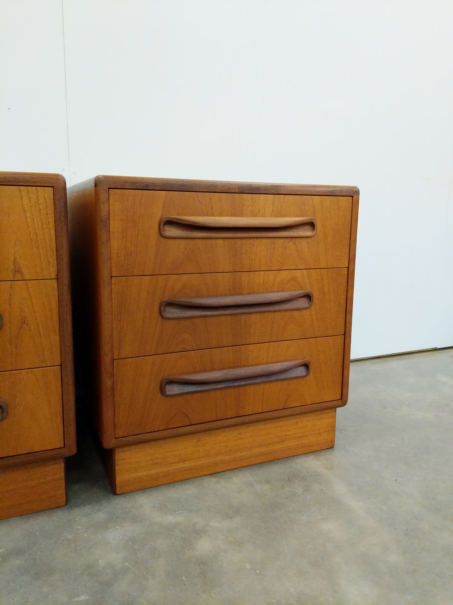 Pair of Vintage Mid Century Modern Teak Nightstands by G Plan