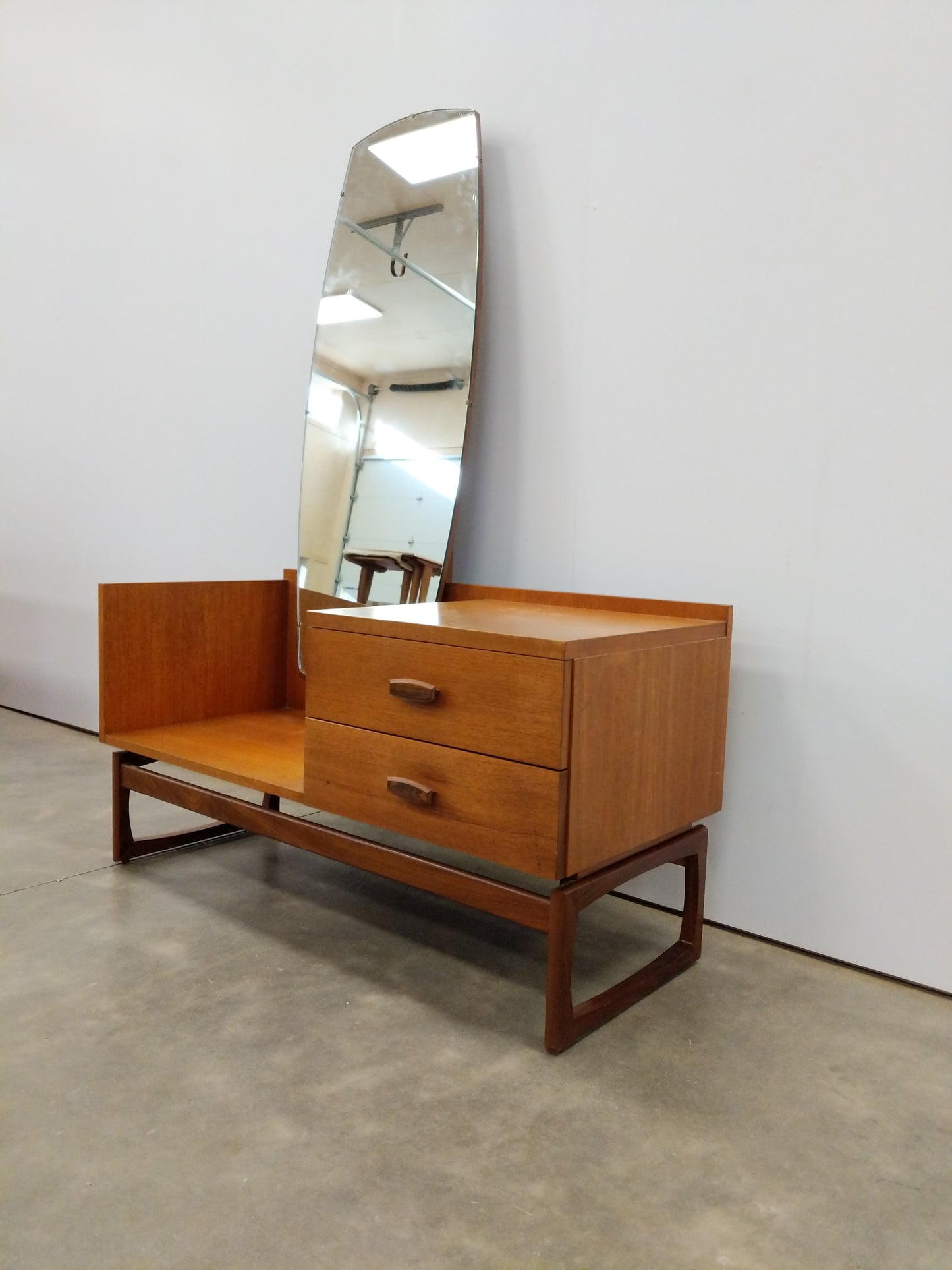 Vintage Mid Century Modern Teak Chest with Mirror by G Plan