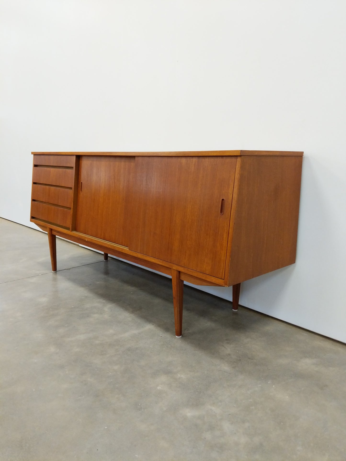 Vintage Mid Century Modern Teak Credenza