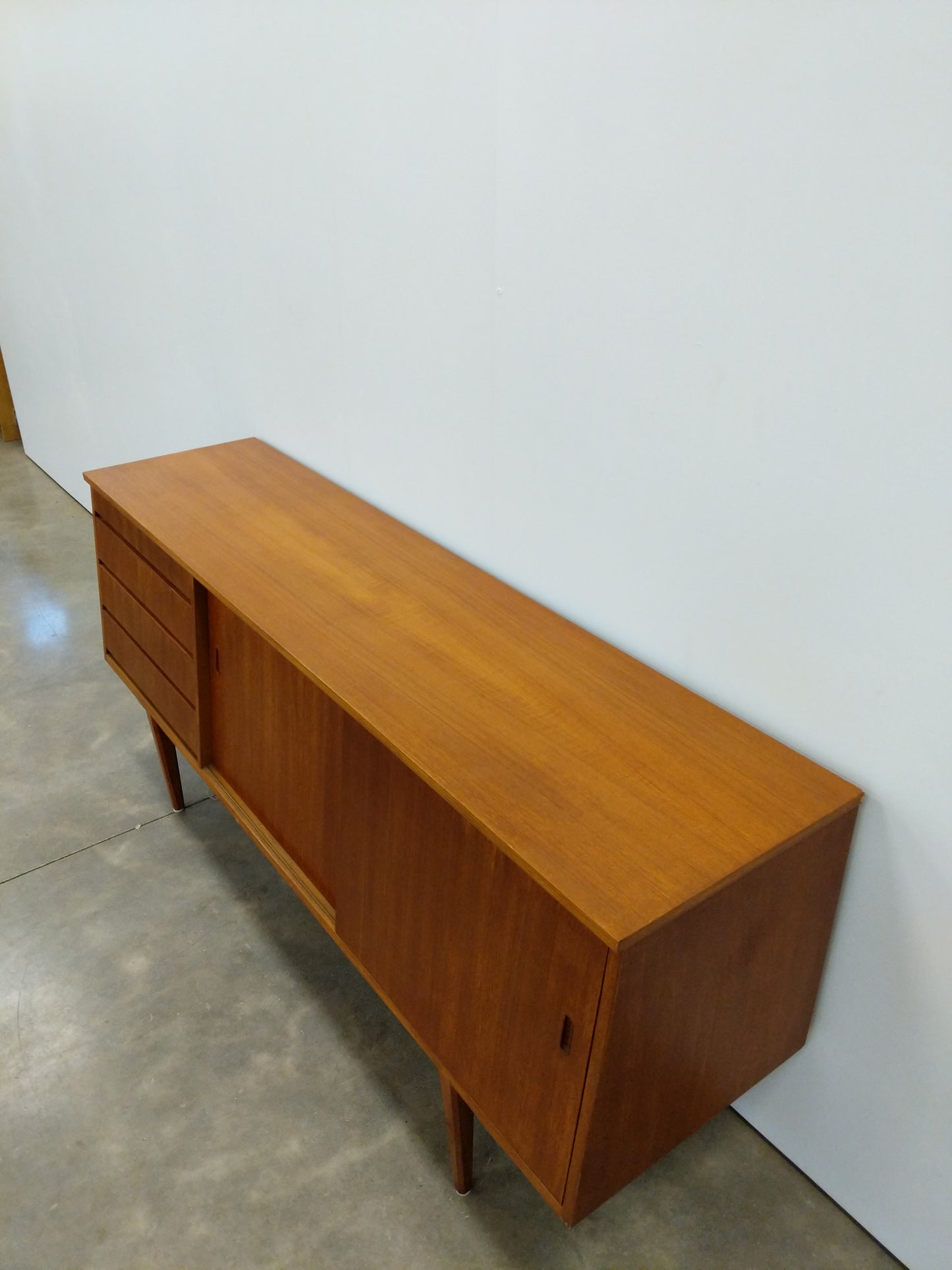 Vintage Mid Century Modern Teak Credenza