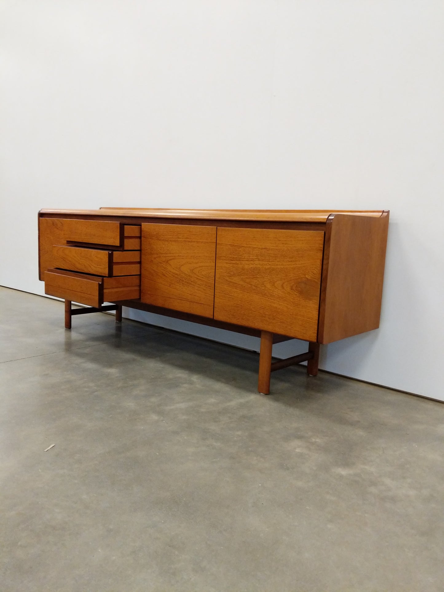 Vintage Mid Century Modern Teak Credenza by White and Newton