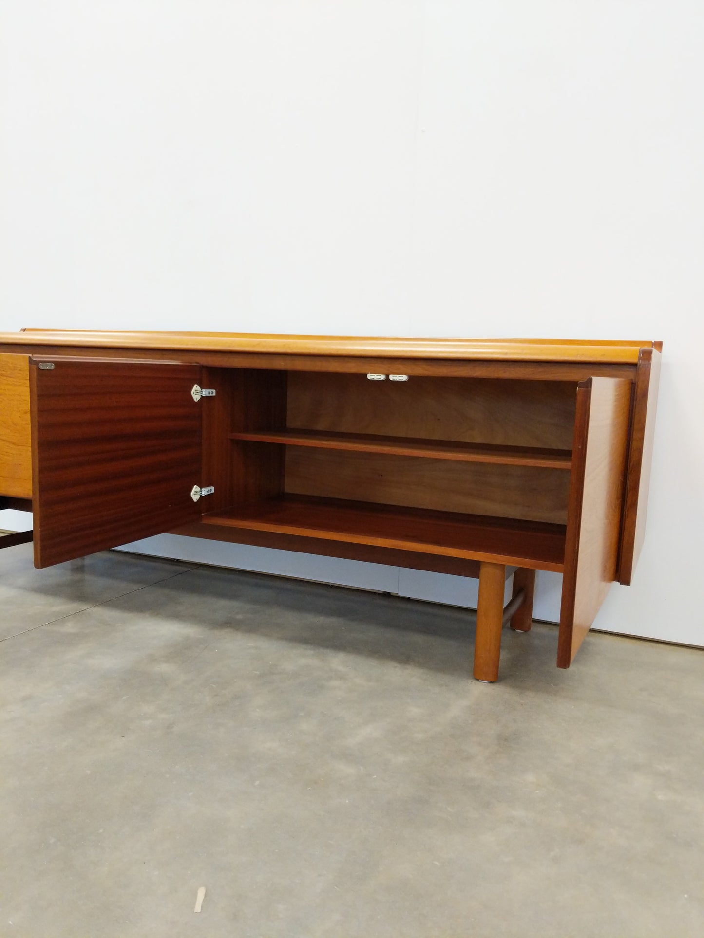 Vintage Mid Century Modern Teak Credenza by White and Newton