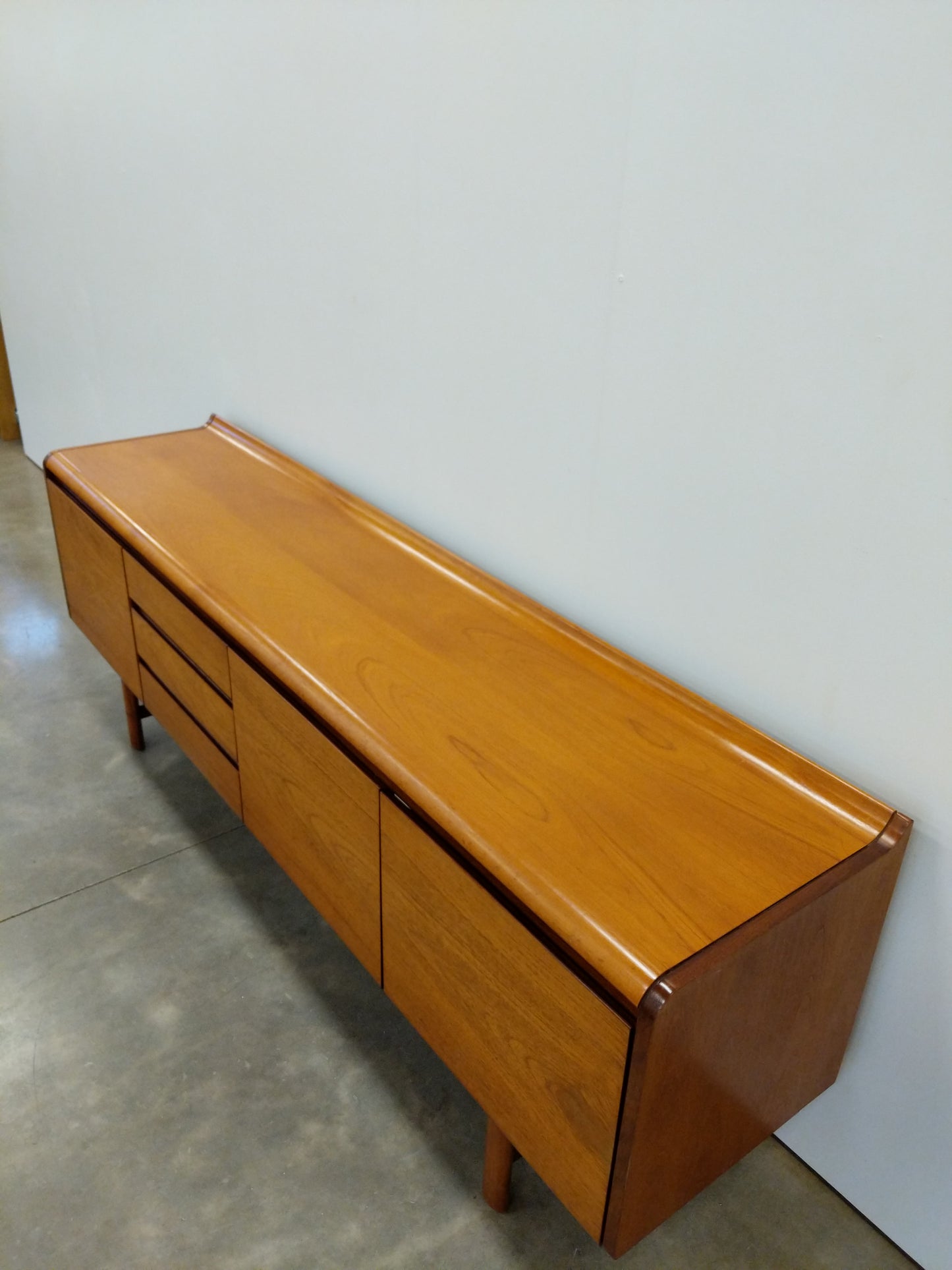 Vintage Mid Century Modern Teak Credenza by White and Newton
