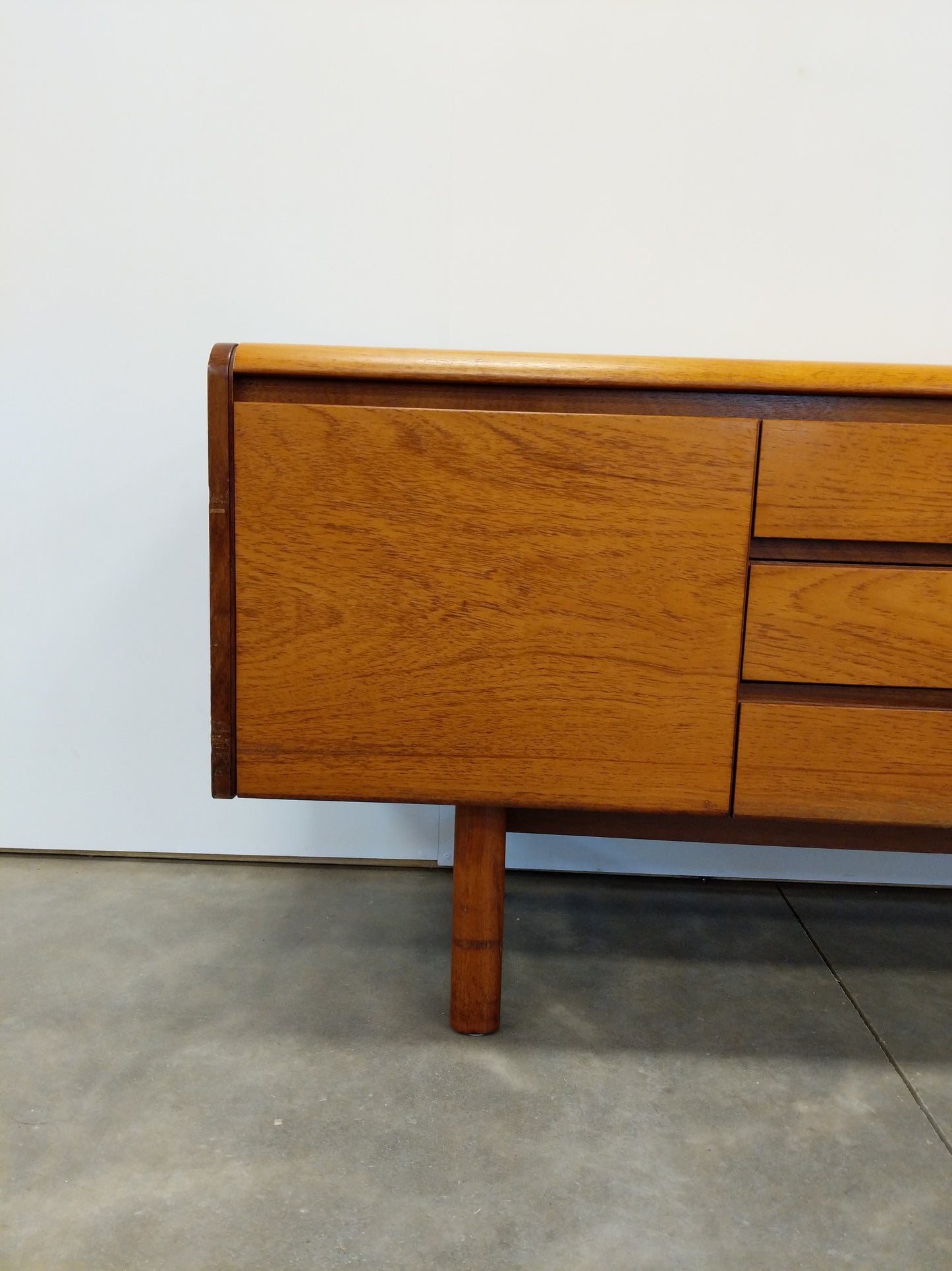 Vintage Mid Century Modern Teak Credenza by White and Newton