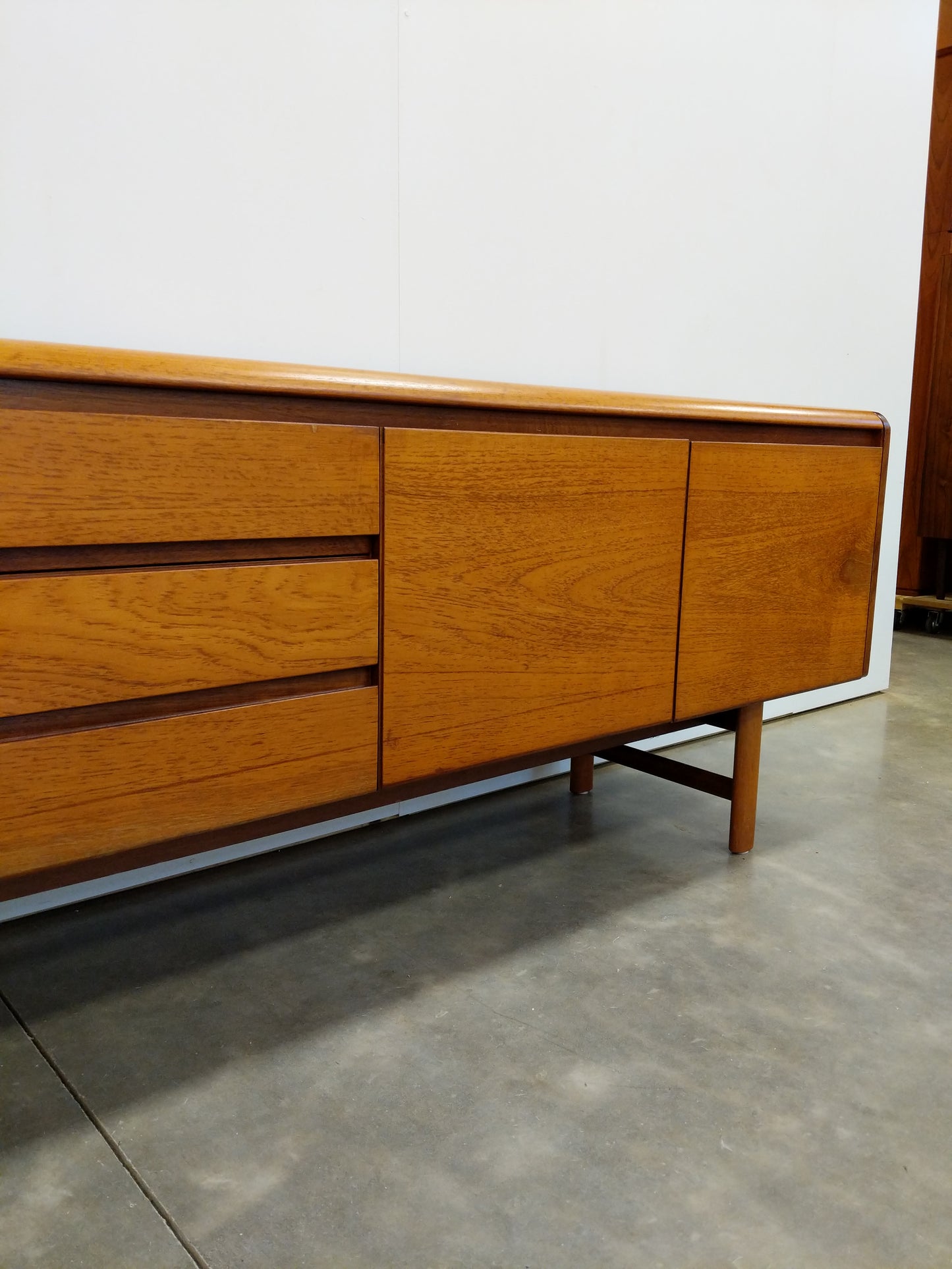 Vintage Mid Century Modern Teak Credenza by White and Newton