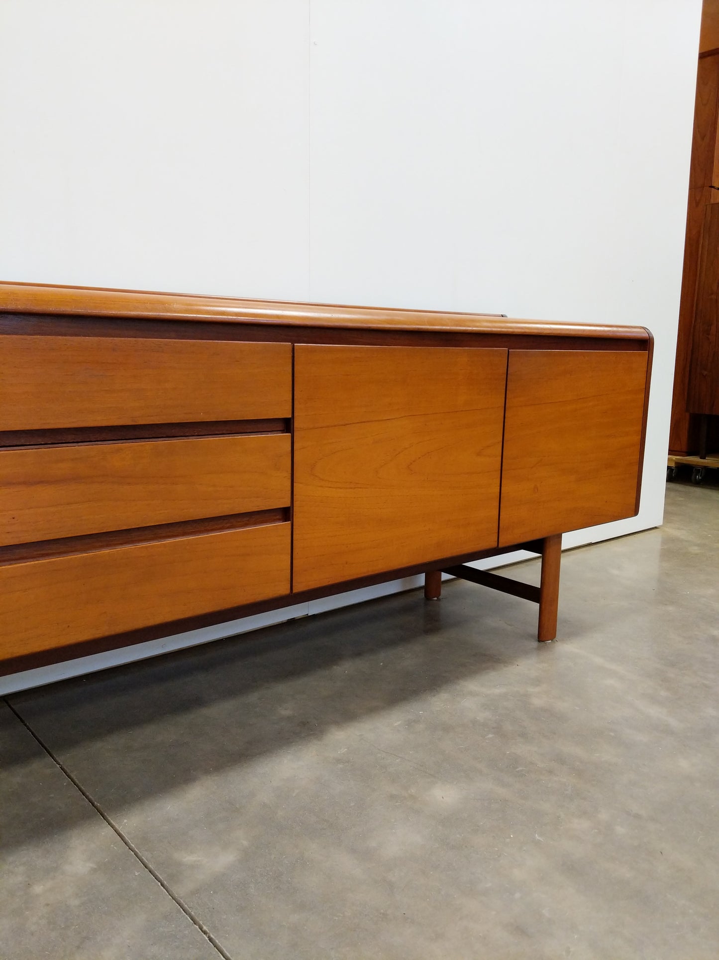 Vintage Mid Century Modern Teak Credenza by White and Newton