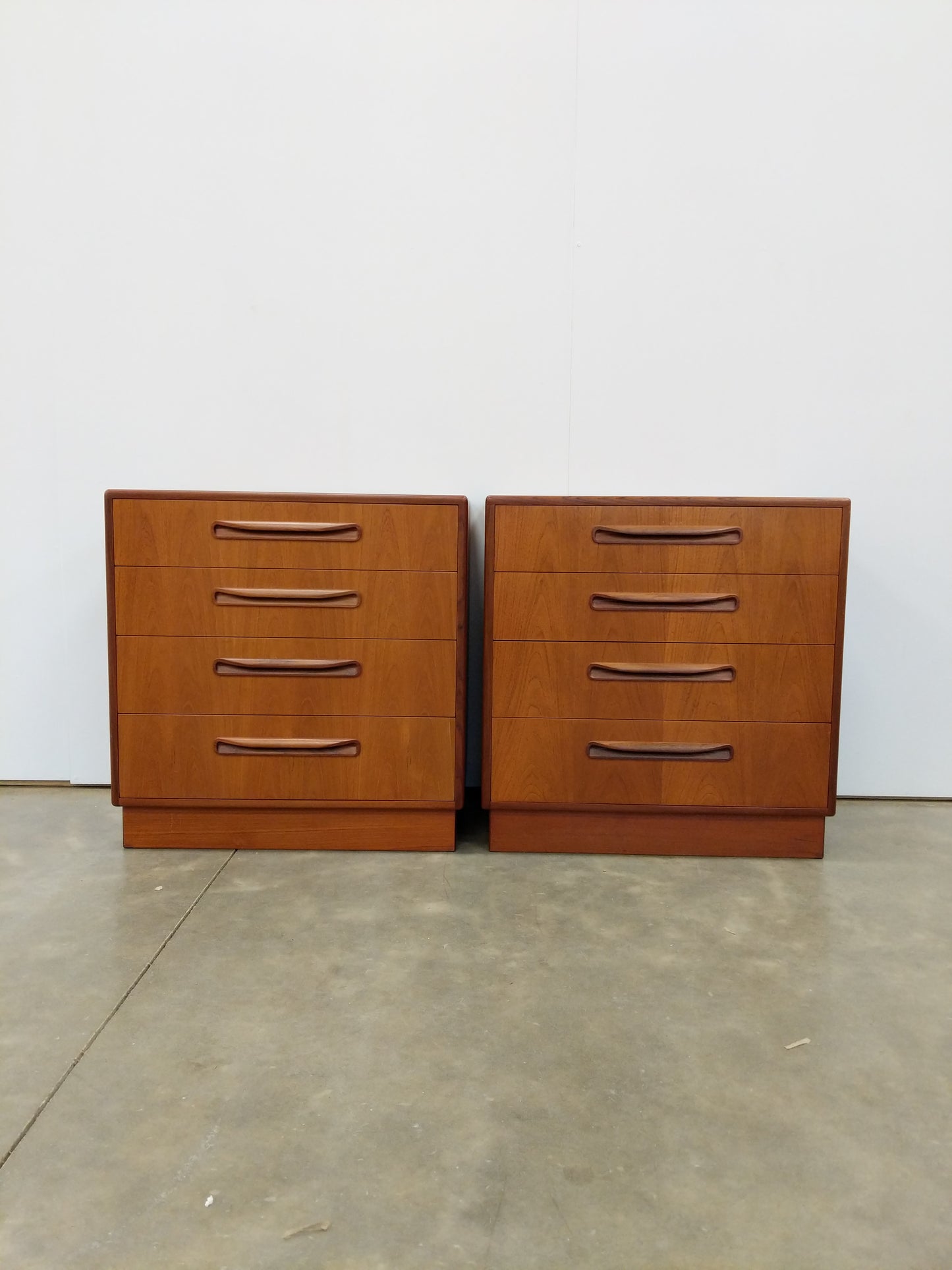 Pair of Vintage Mid Century Modern Teak Low Dressers by G Plan
