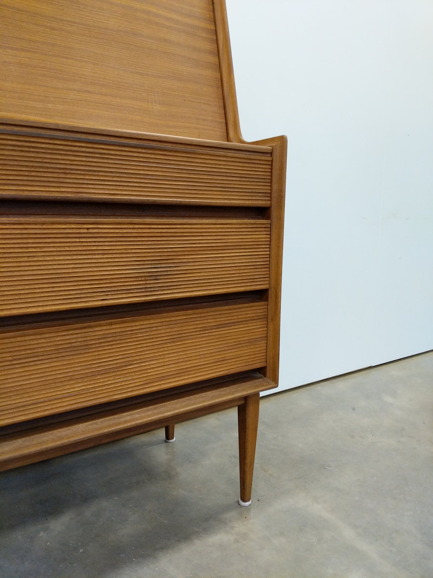 Vintage Mid Century Modern Teak Secretary Desk by Richard Hornby