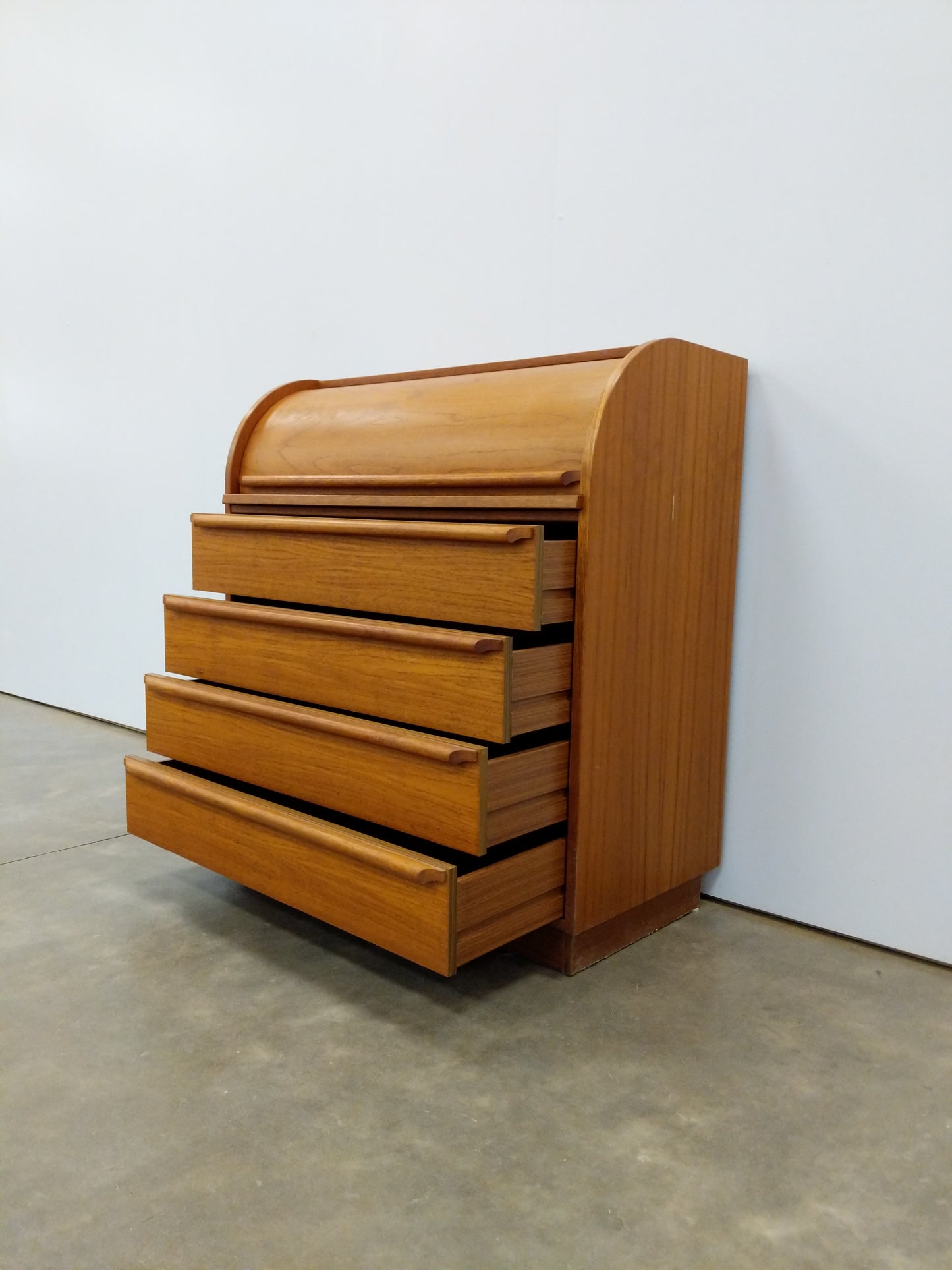 Vintage Mid Century Modern Teak Secretary Desk