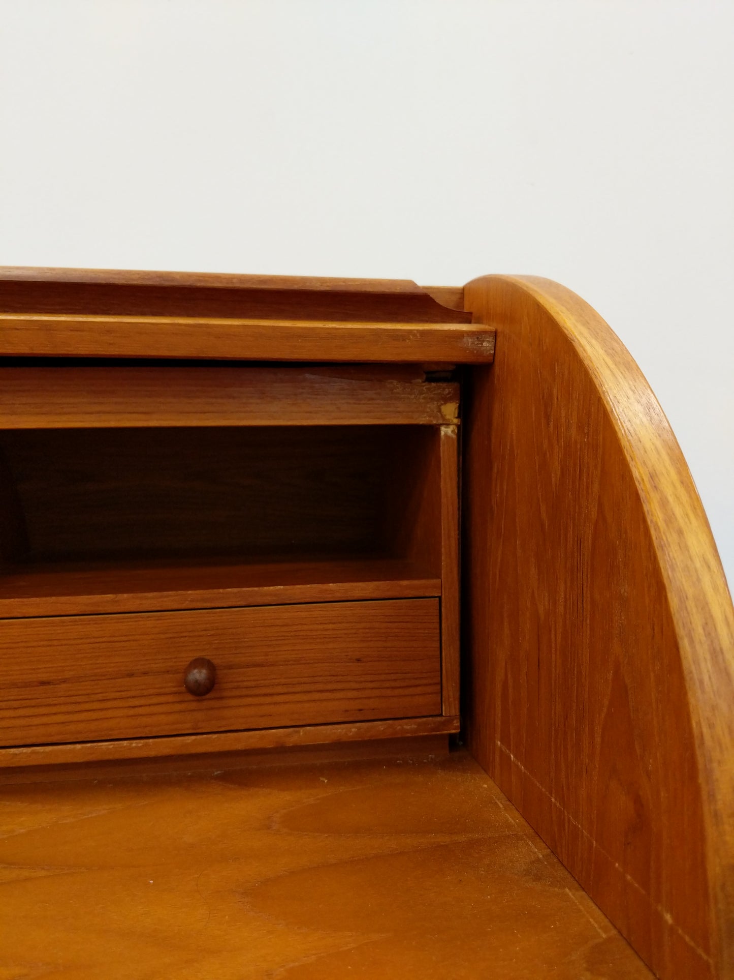 Vintage Mid Century Modern Teak Secretary Desk
